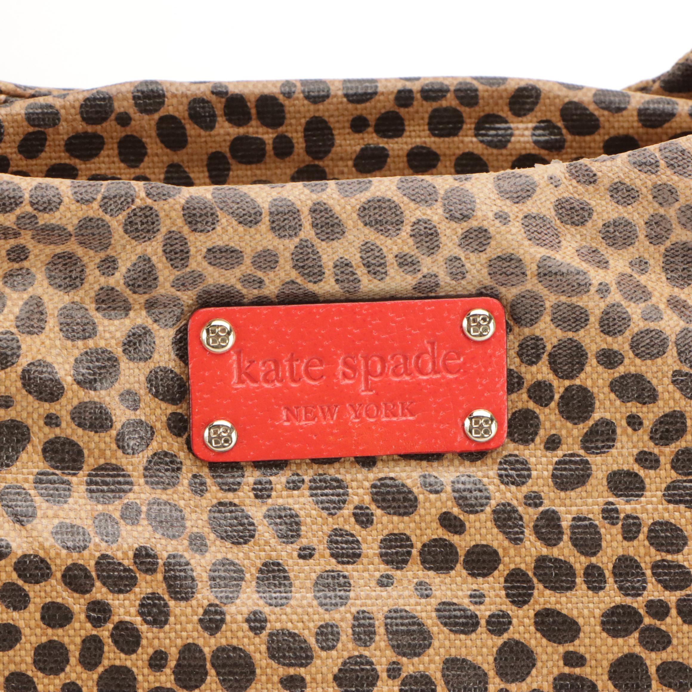 Kate Spade Monet in Black Leather and Stevie Animal Print Shoulder Bags
