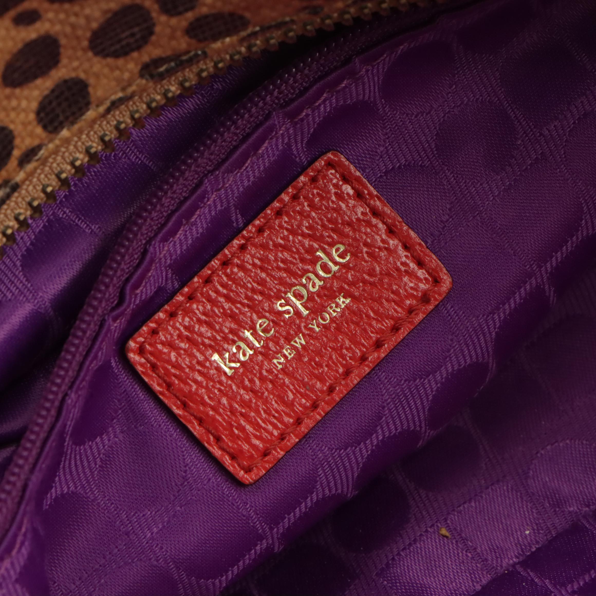 Kate Spade Monet in Black Leather and Stevie Animal Print Shoulder Bags