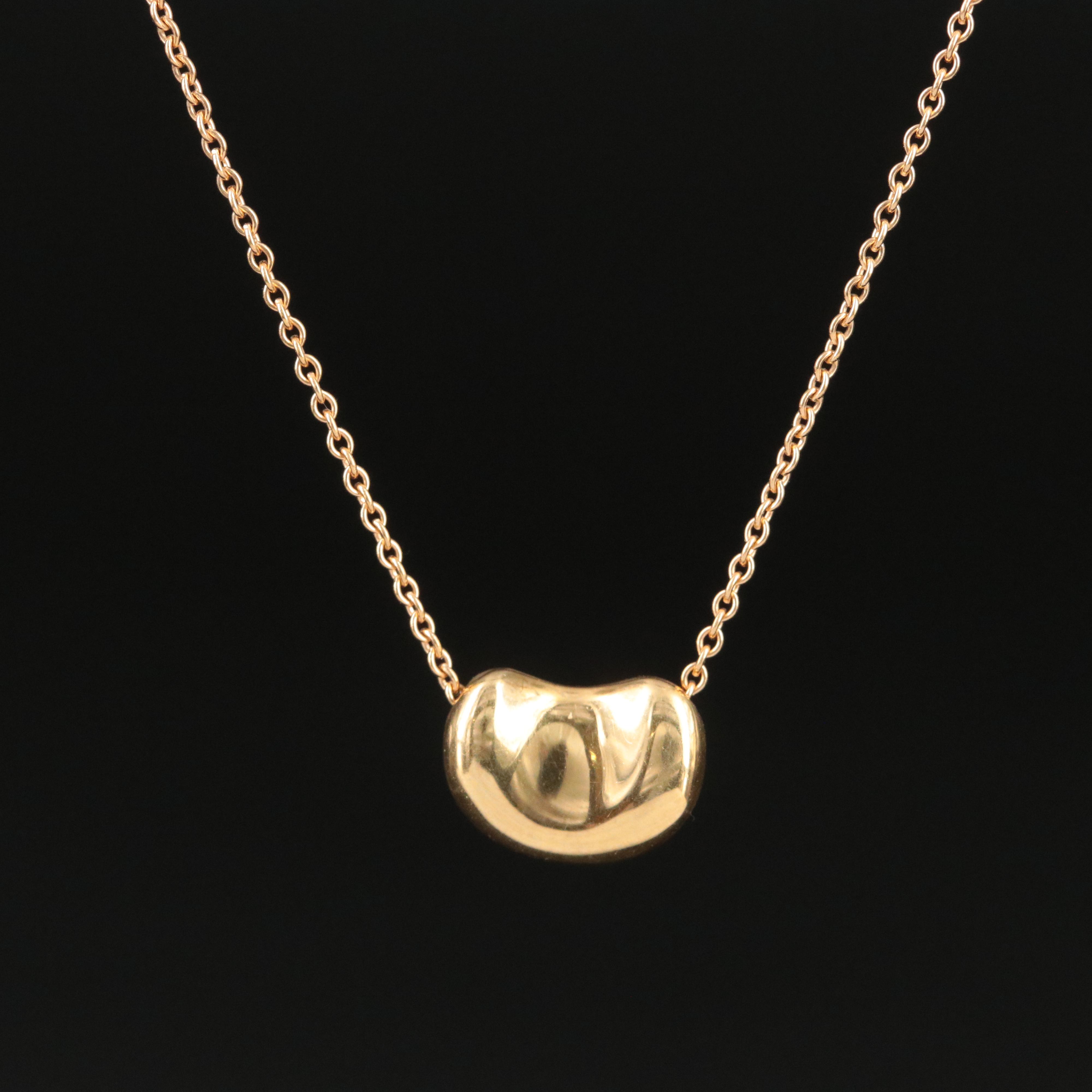 Elsa Peretti for Tiffany & Co. Bean Design 18K Necklace