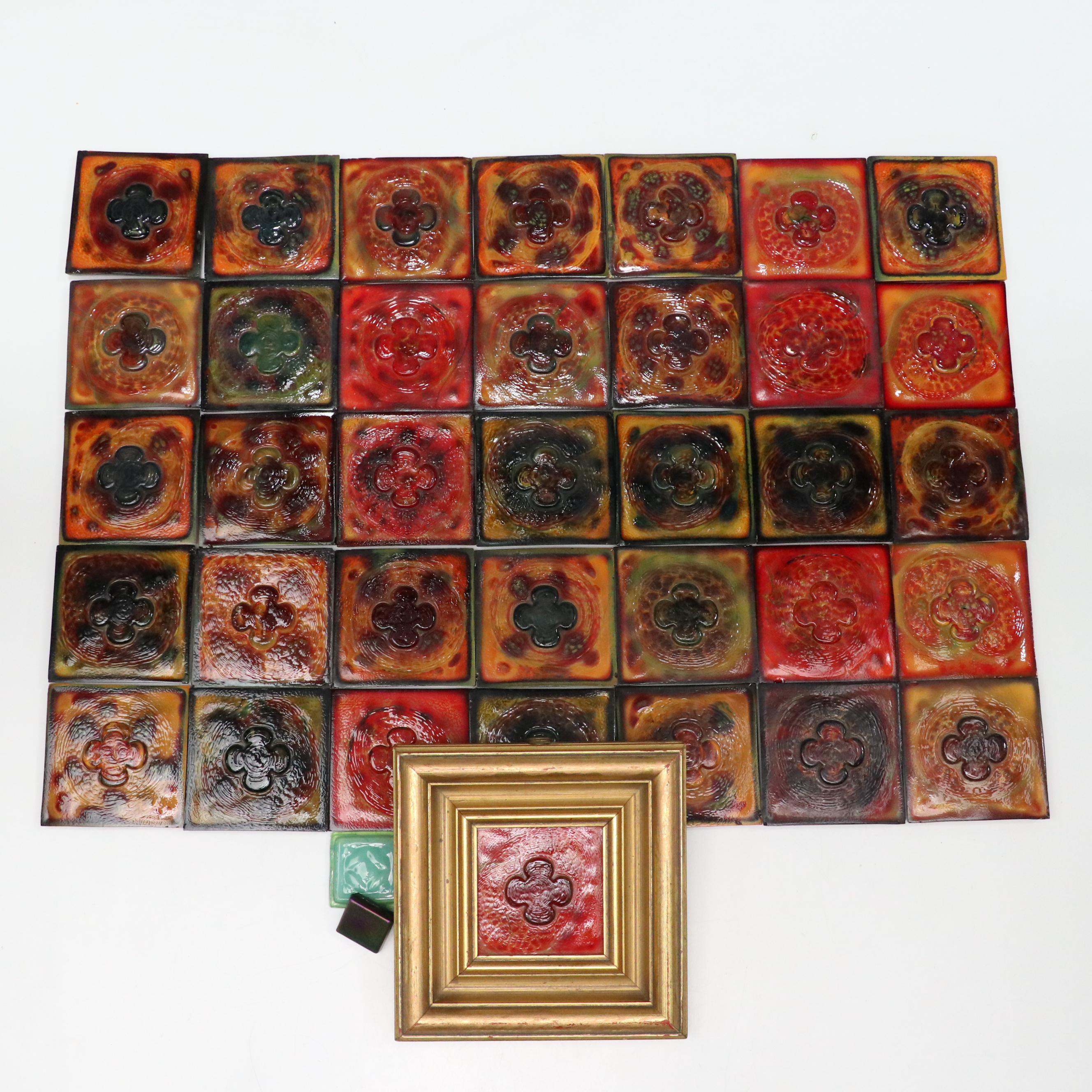 Tiffany Studios Favrile Glass Tiles, Early 20th Century