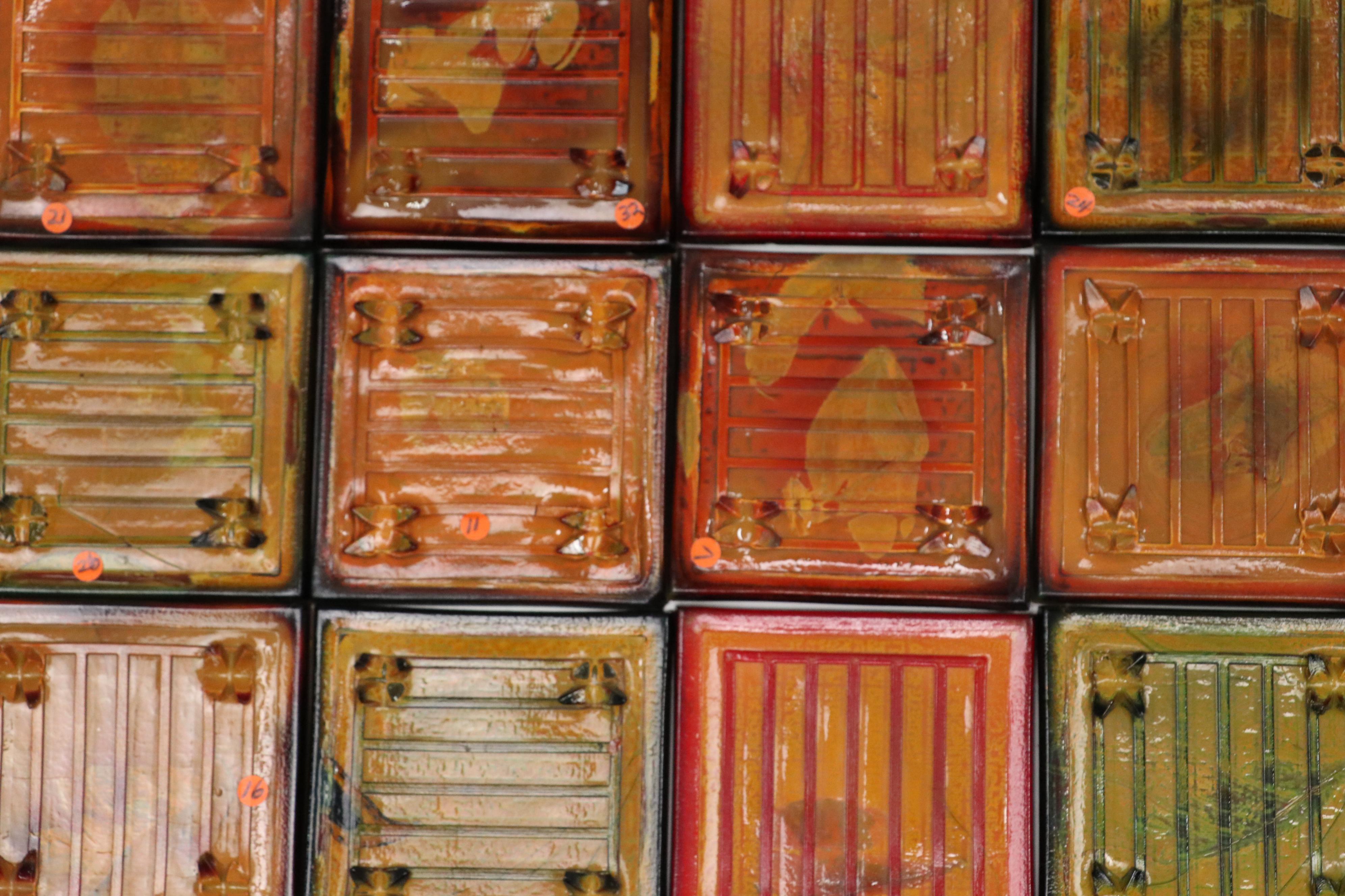 Tiffany Studios Favrile Glass Tiles, Early 20th Century