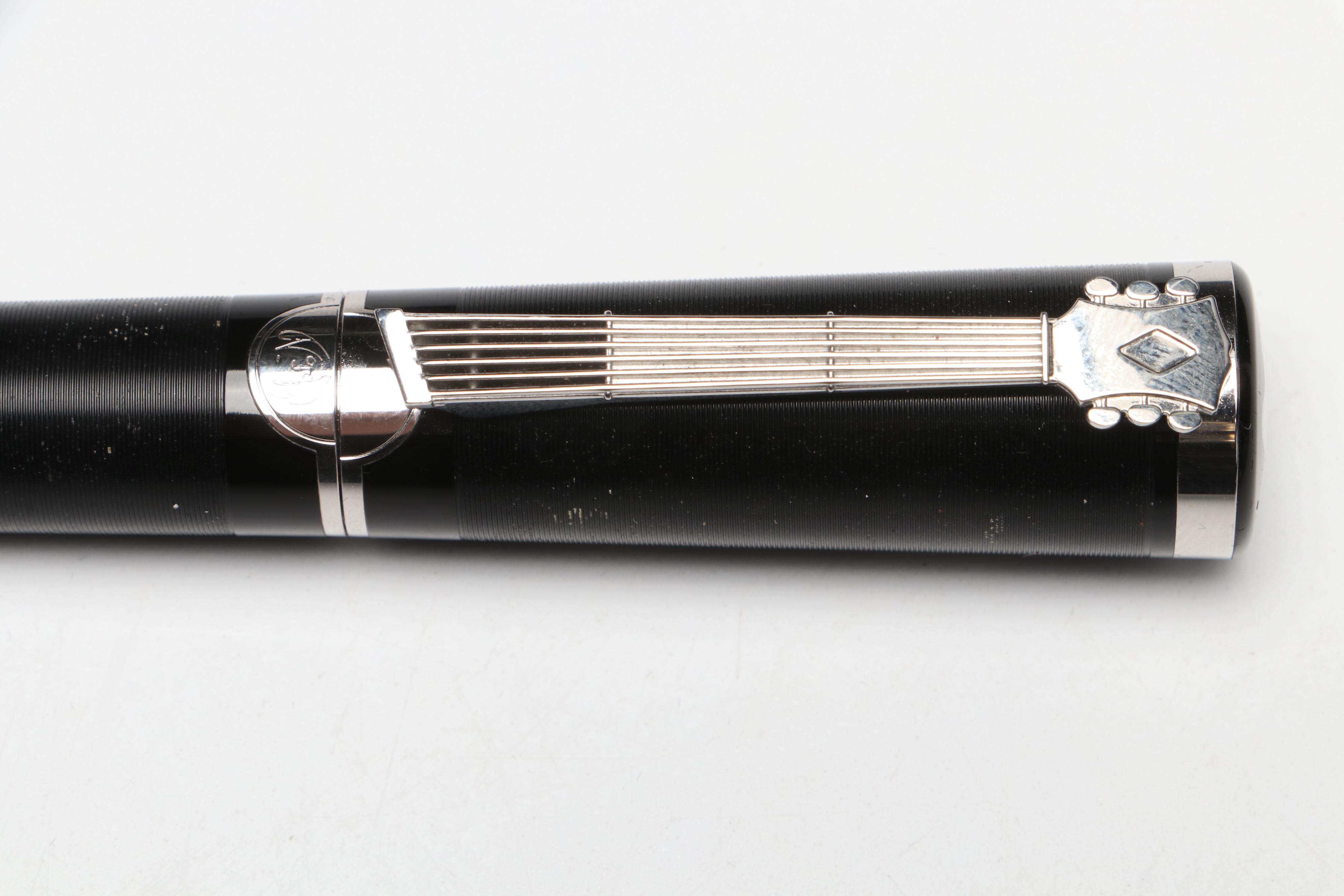 Montblanc "John Lennon" Black Resin Rollerball Pen Set, Late 20th-Early 21st C.