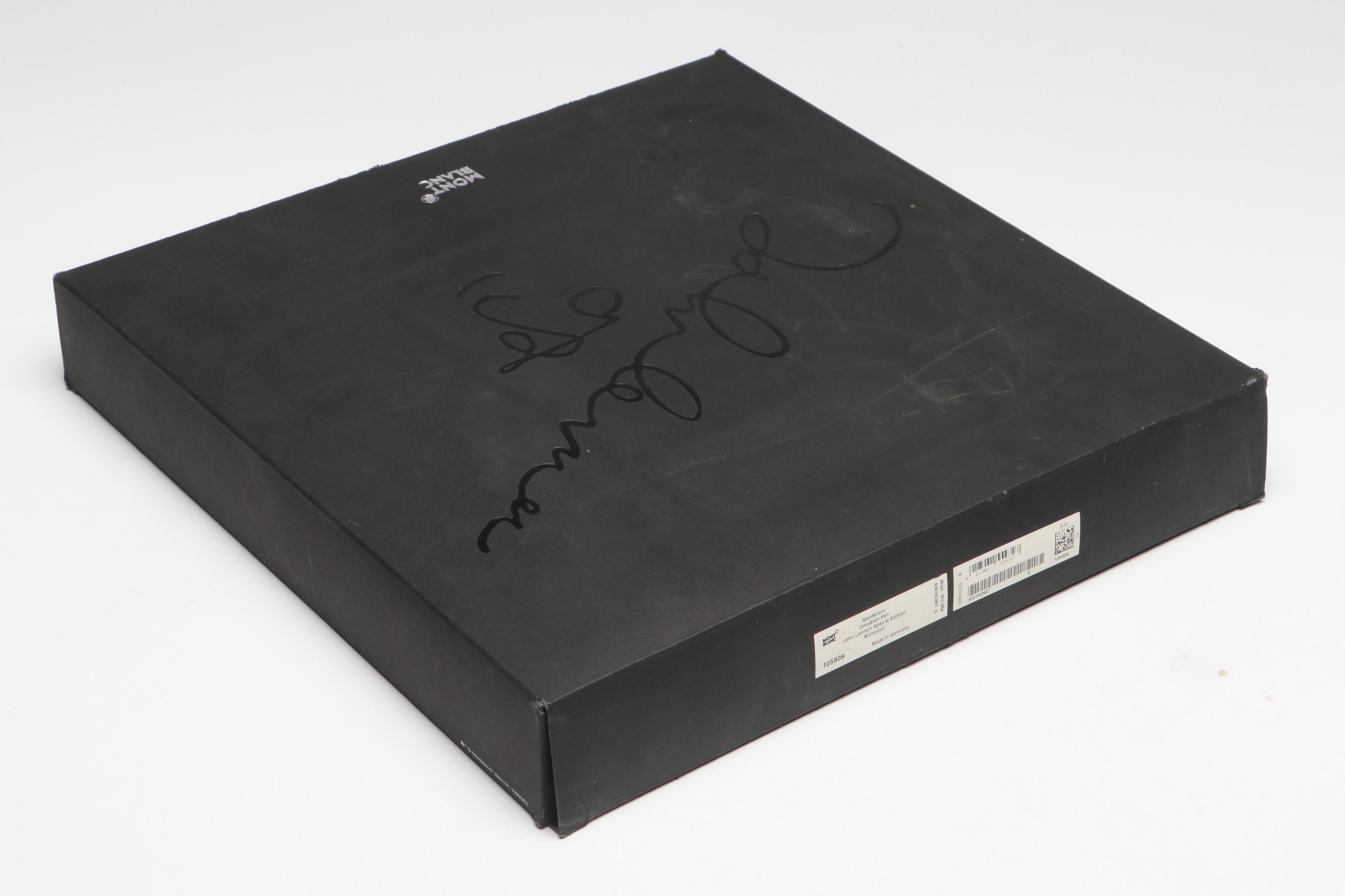 Montblanc "John Lennon" Black Resin Rollerball Pen Set, Late 20th-Early 21st C.