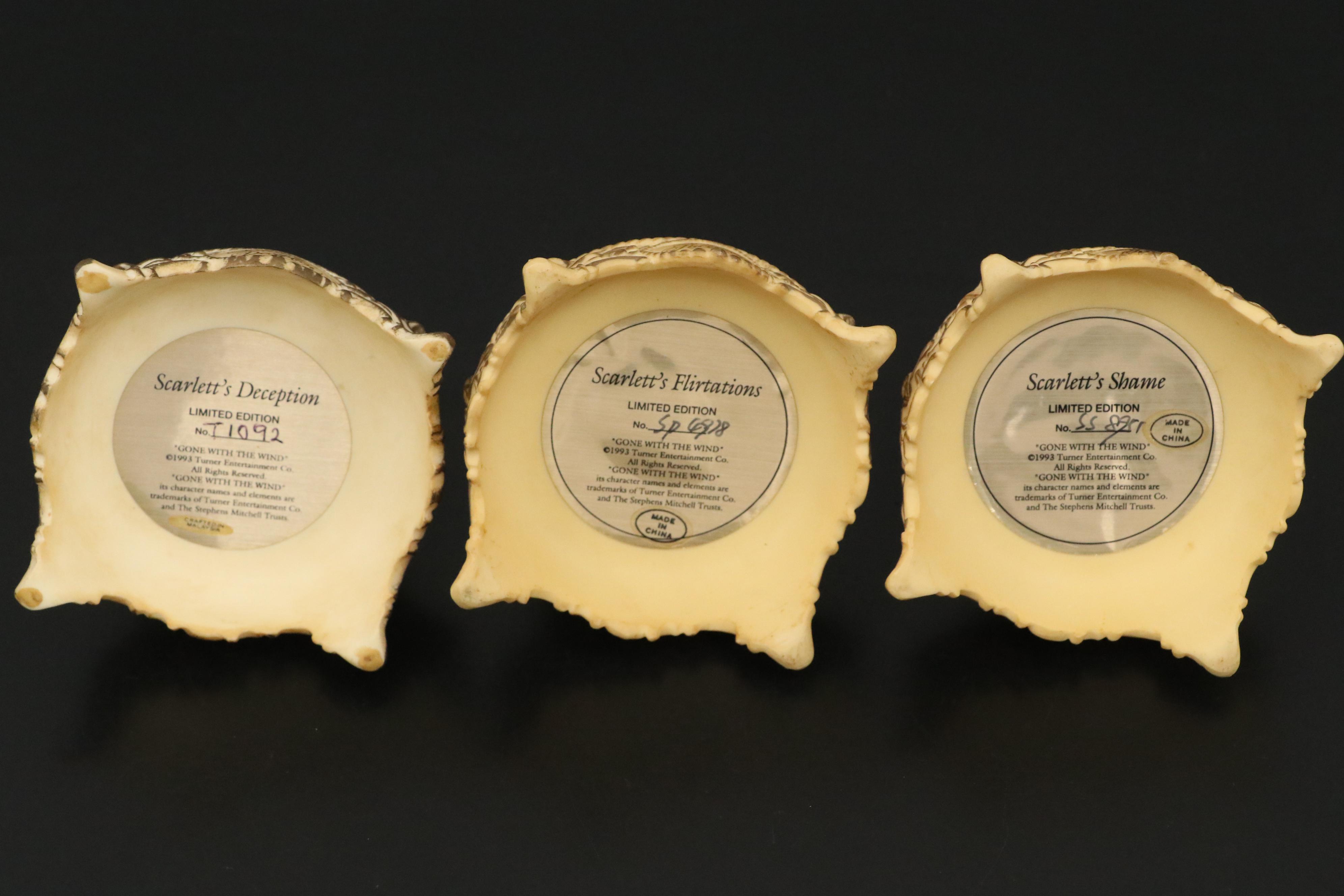 "Gone With The Wind" Scarlett O'Hara Limited Edition Figurines, 1990s