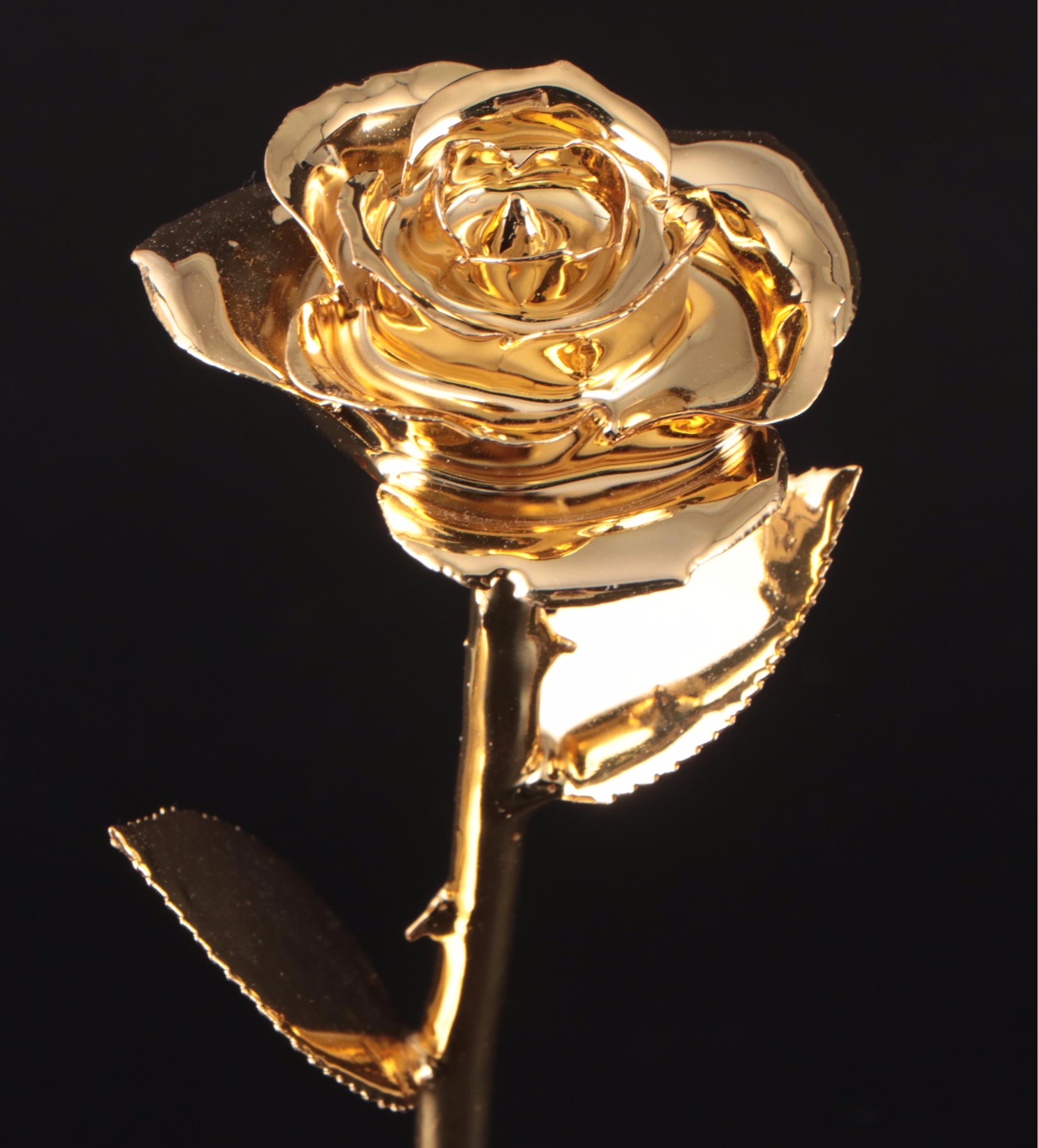 ZJchao Gold Toned Metal Rose Figurines Everything But The House