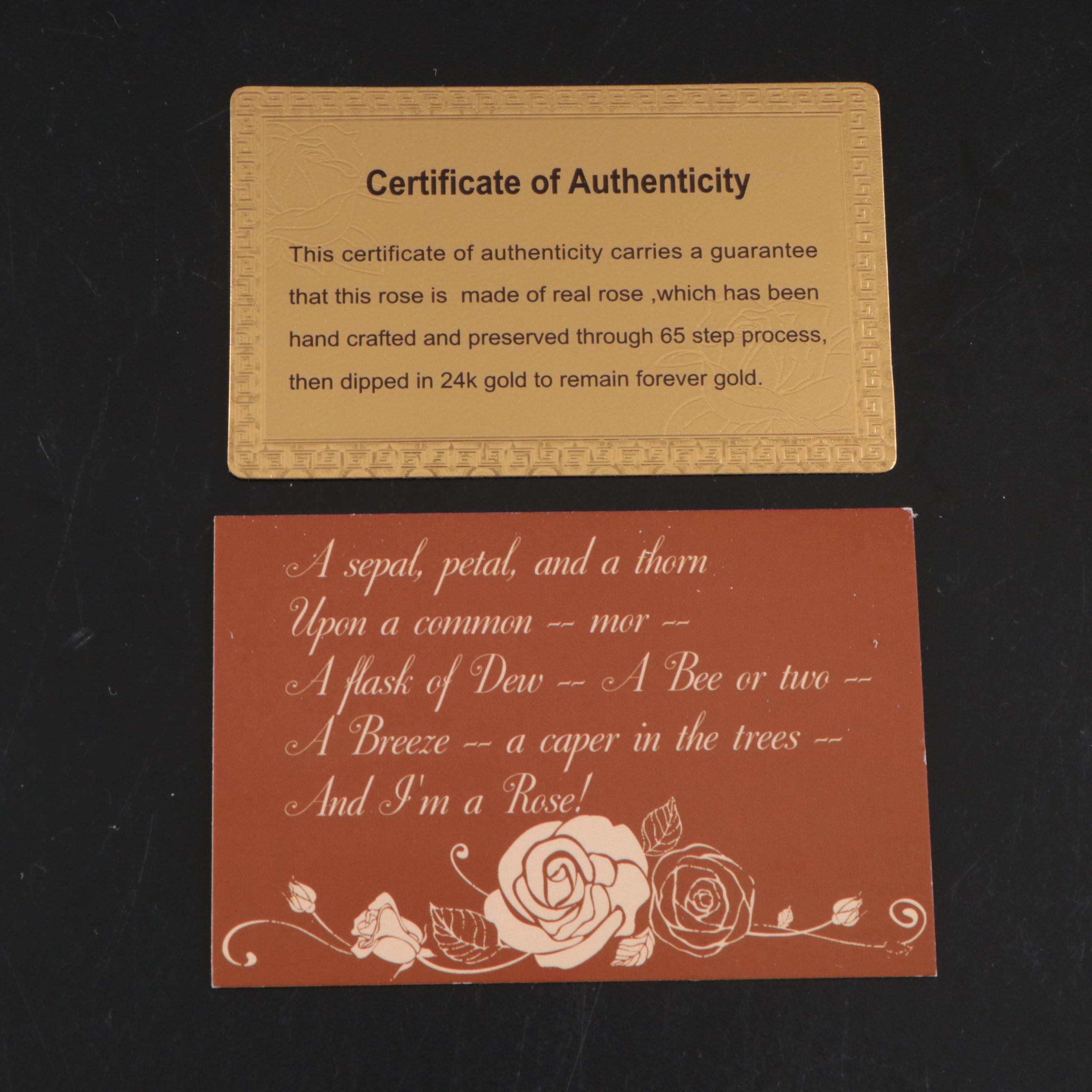 ZJchao Gold Toned Metal Rose Figurines Everything But The House