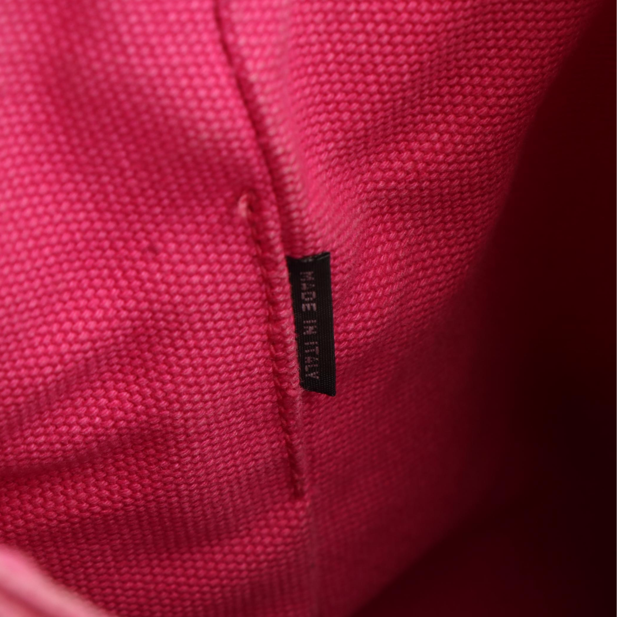 Prada Canapa Tote Bag with Strap in Pink Canvas