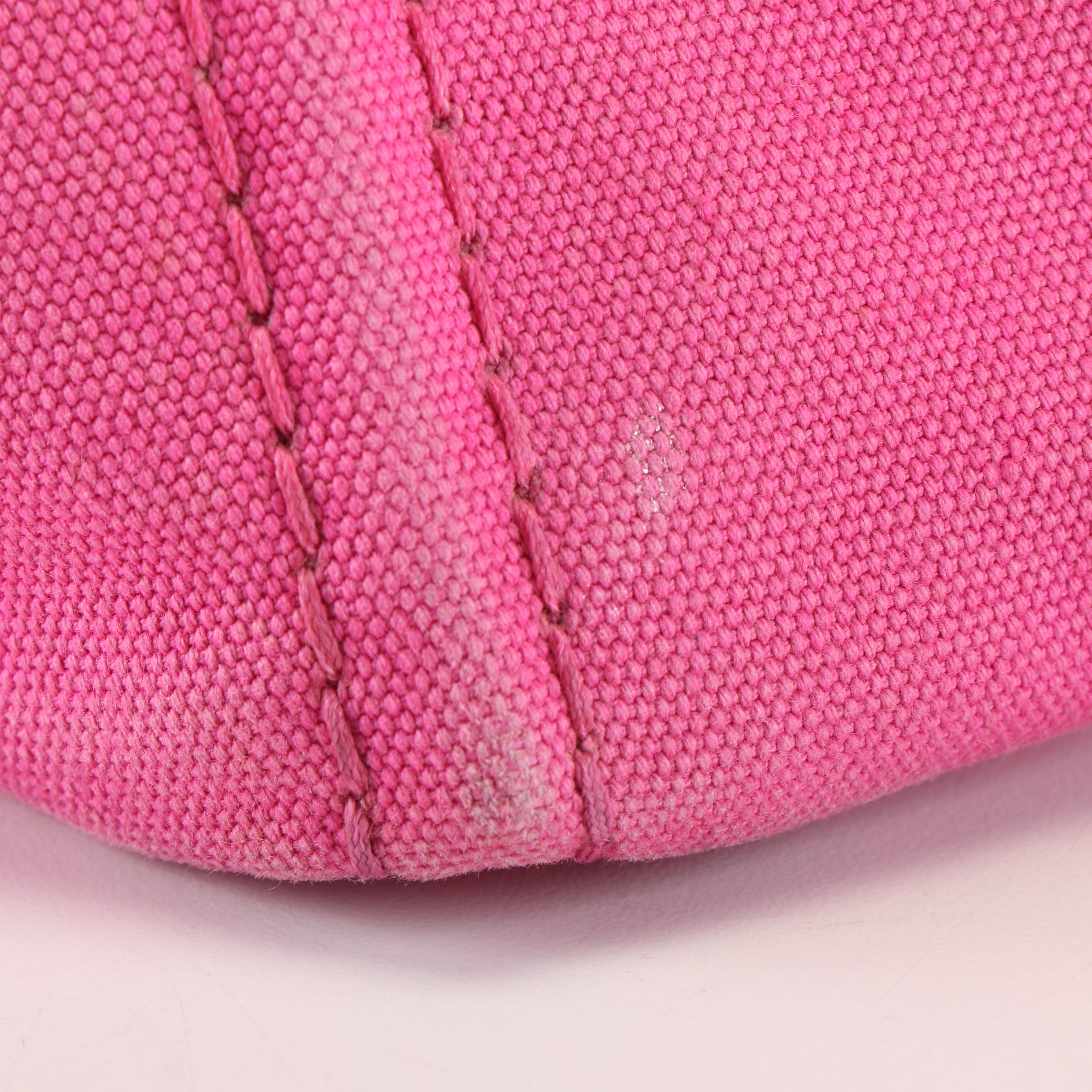 Prada Canapa Tote Bag with Strap in Pink Canvas