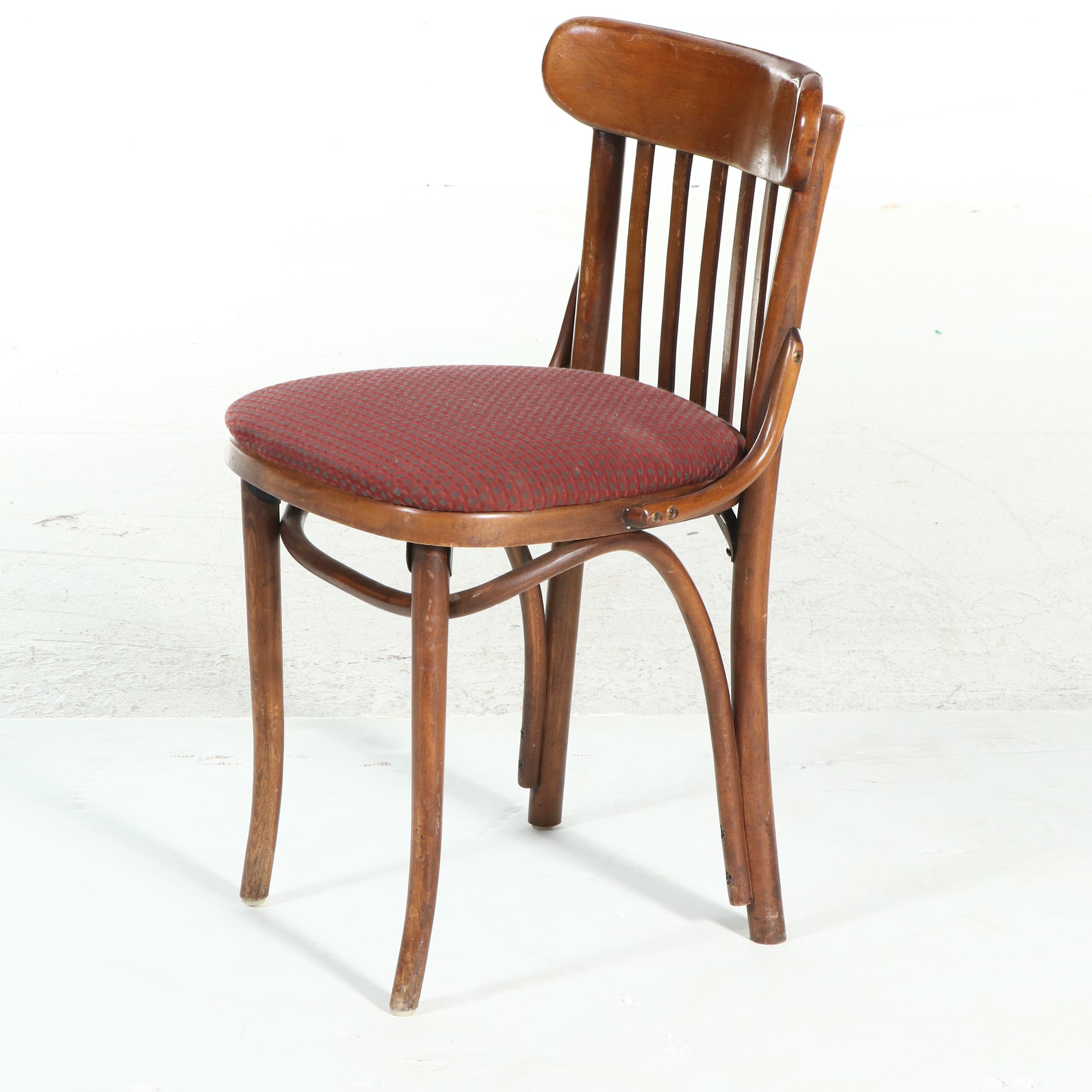 Pair of Shelby Williams Industries Bent Beech Bistro Chairs, Late 20th Century