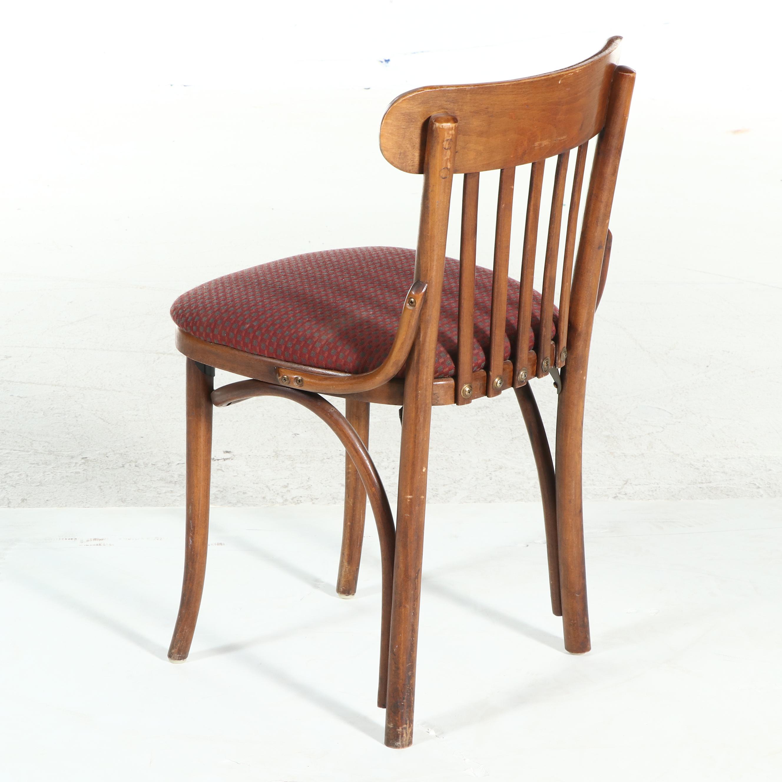 Pair of Shelby Williams Industries Bent Beech Bistro Chairs, Late 20th Century