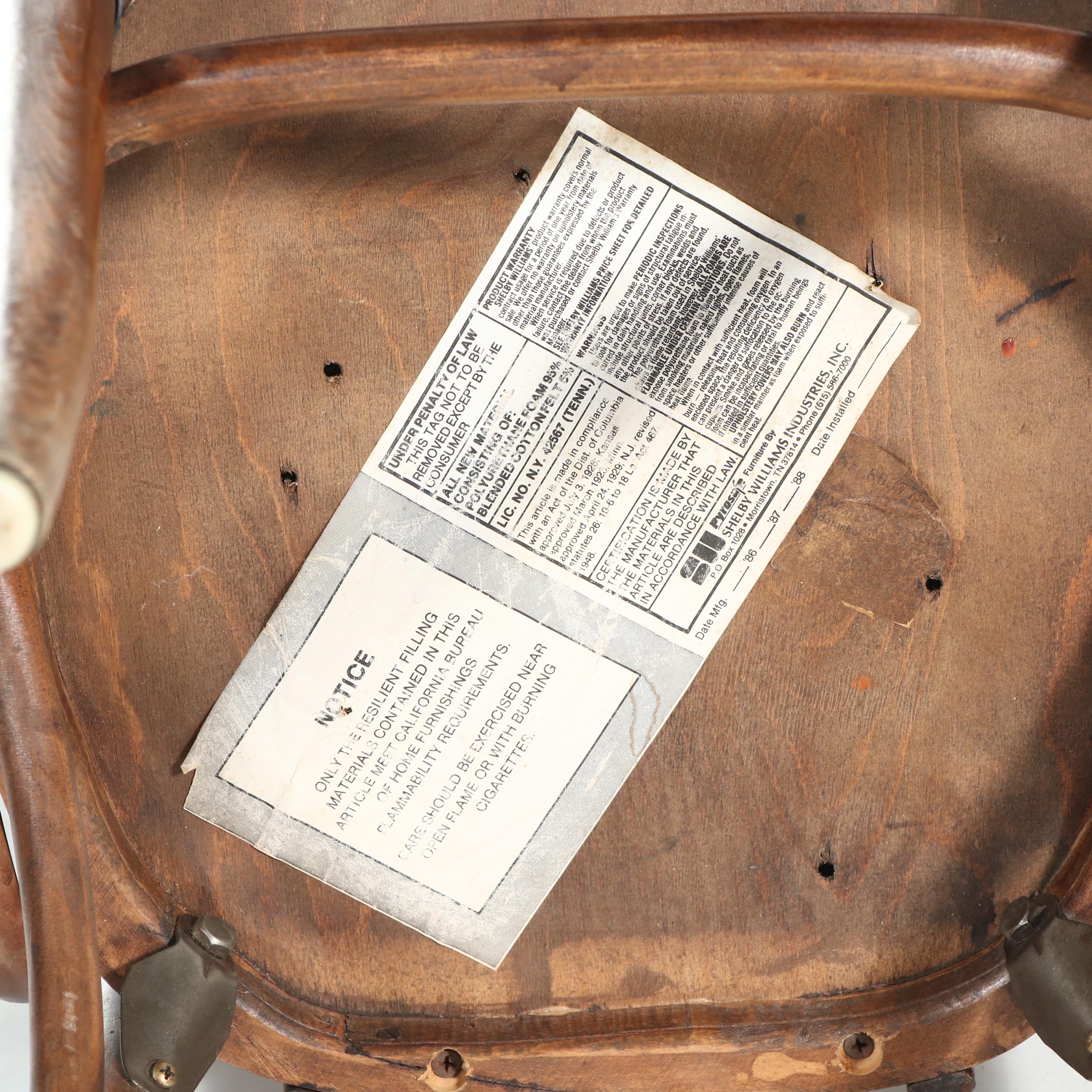 Pair of Shelby Williams Industries Bent Beech Bistro Chairs, Late 20th Century