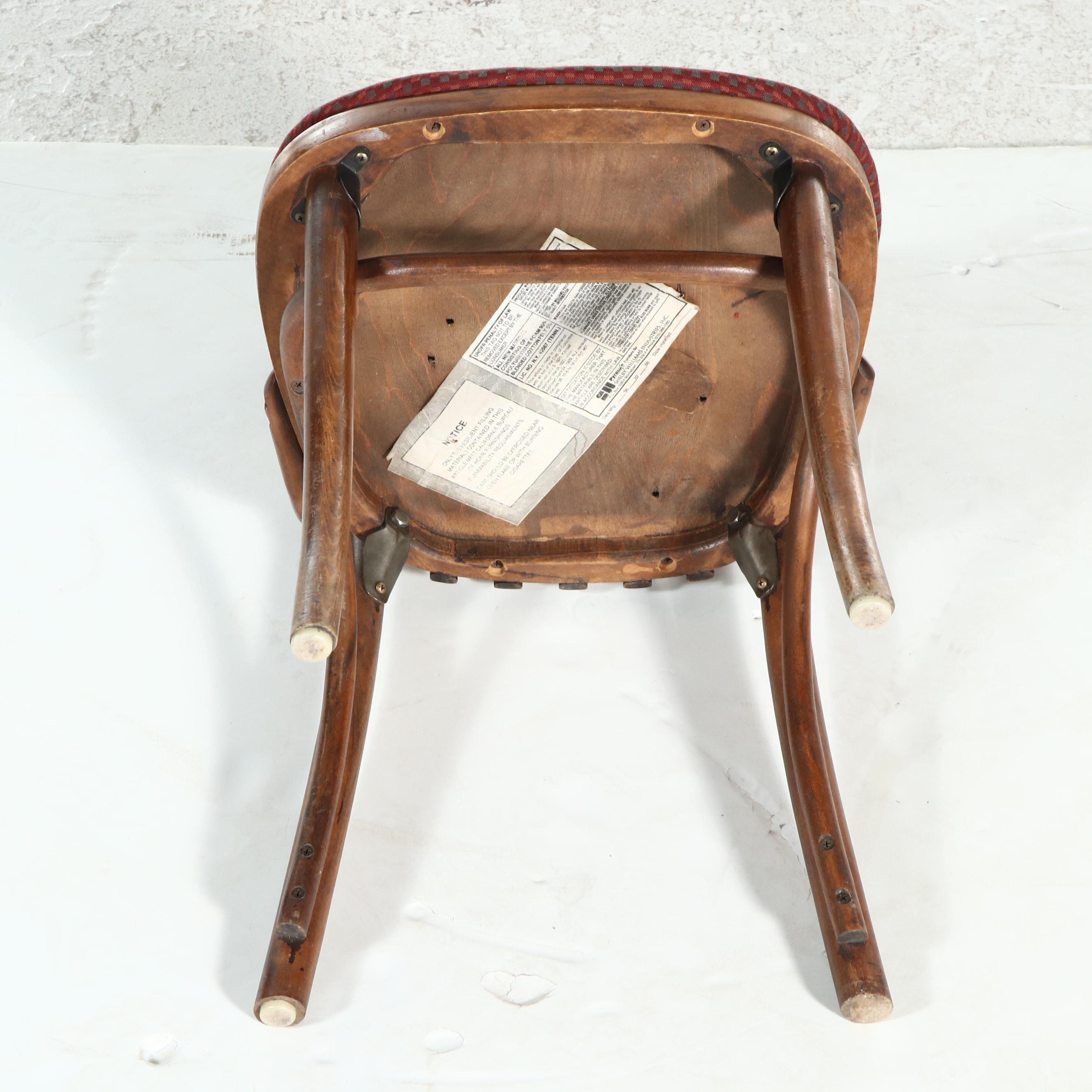 Pair of Shelby Williams Industries Bent Beech Bistro Chairs, Late 20th Century