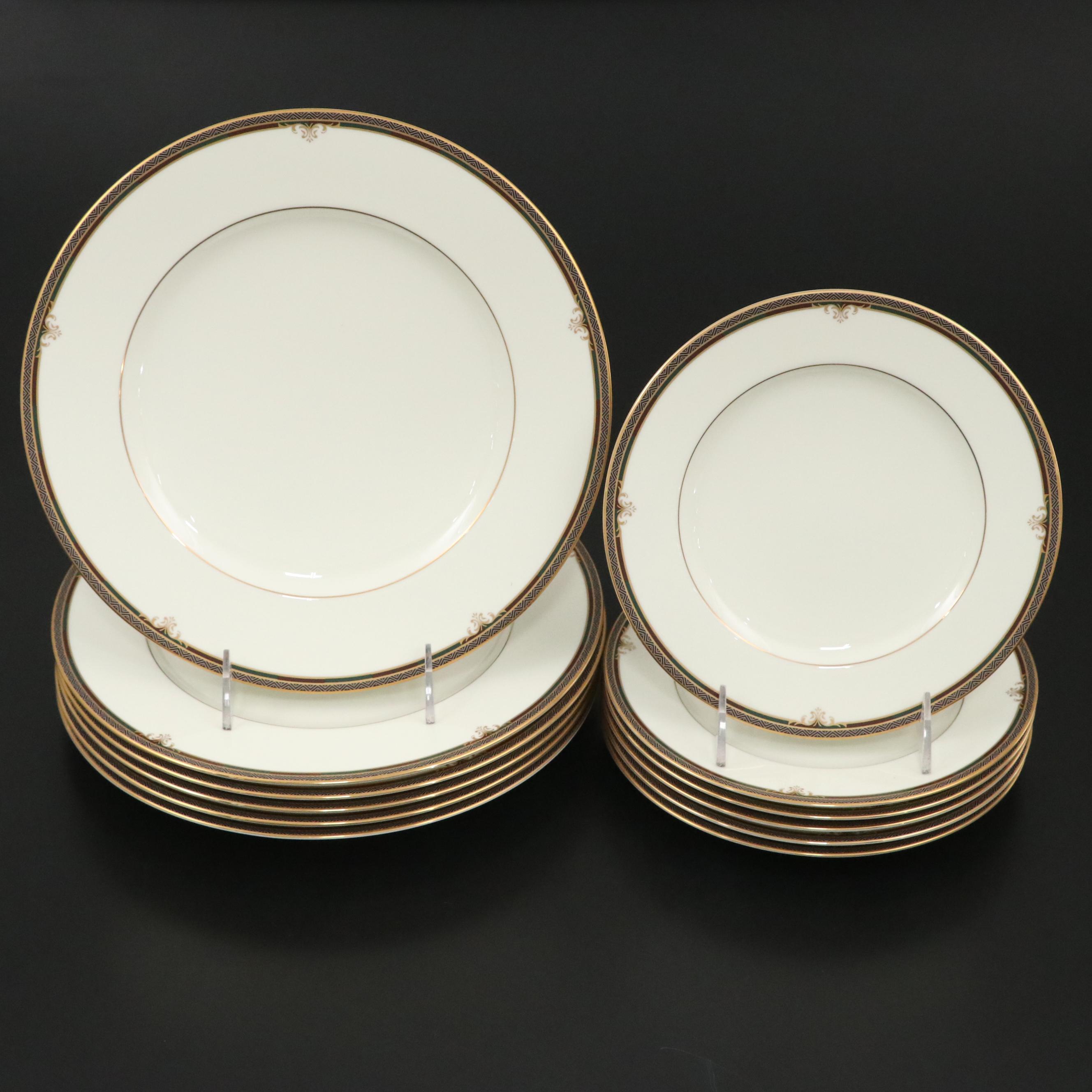 Noritake "Lady Quentin" Bone China Dinner and Salad Plates, 1994–2002