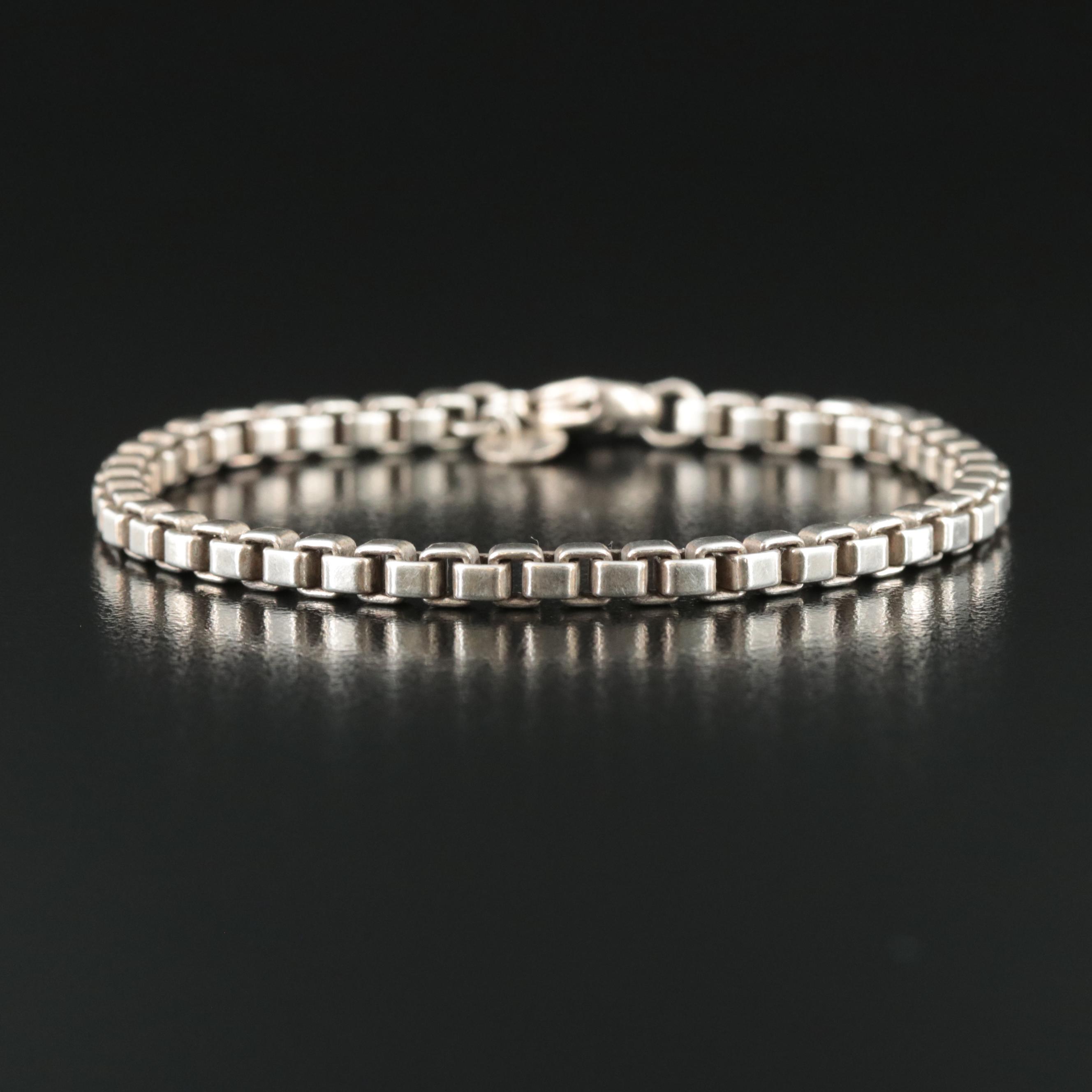 Tiffany & Co. Sterling Venetian Box Link Bracelet