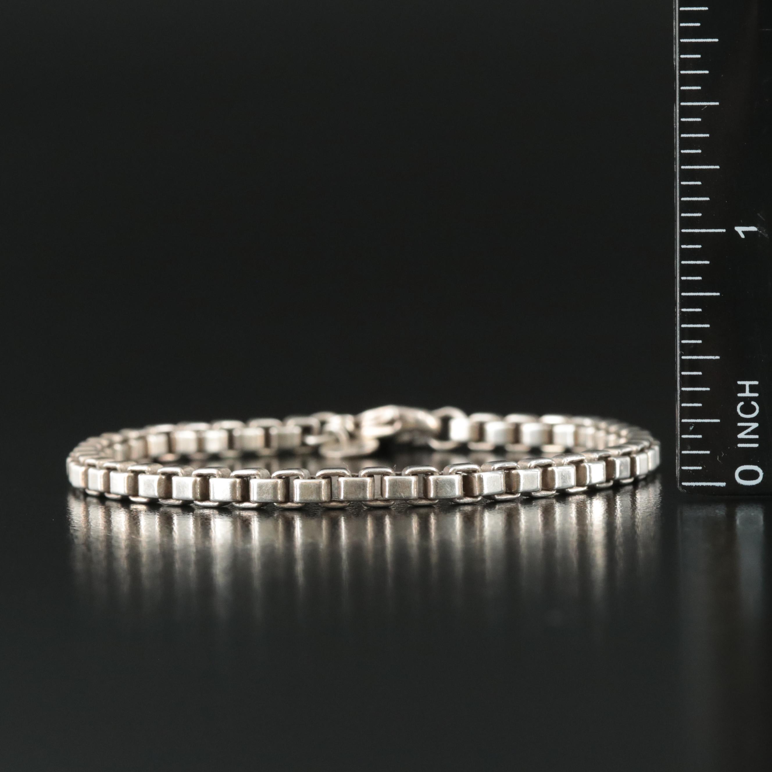 Tiffany & Co. Sterling Venetian Box Link Bracelet