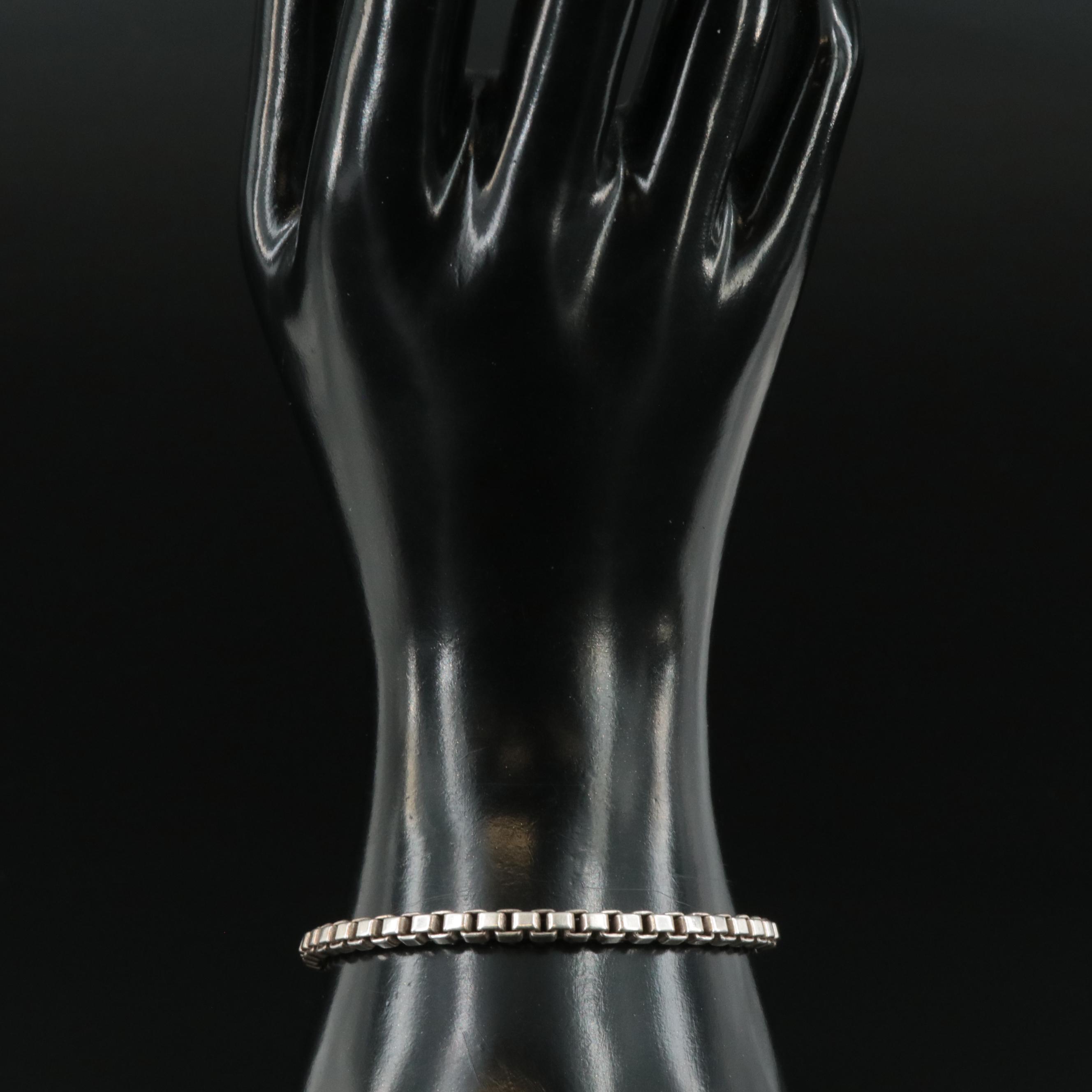 Tiffany & Co. Sterling Venetian Box Link Bracelet