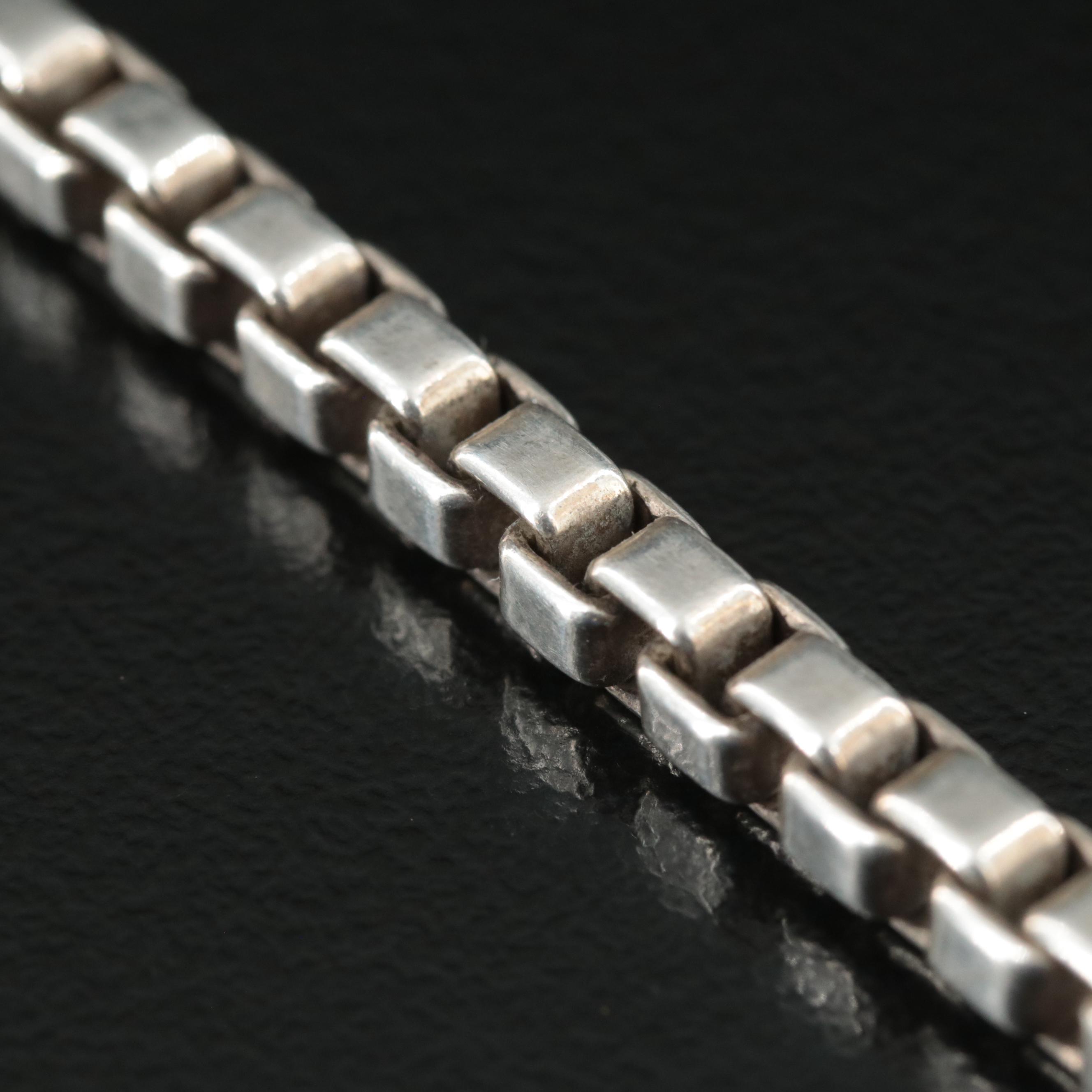 Tiffany & Co. Sterling Venetian Box Link Bracelet