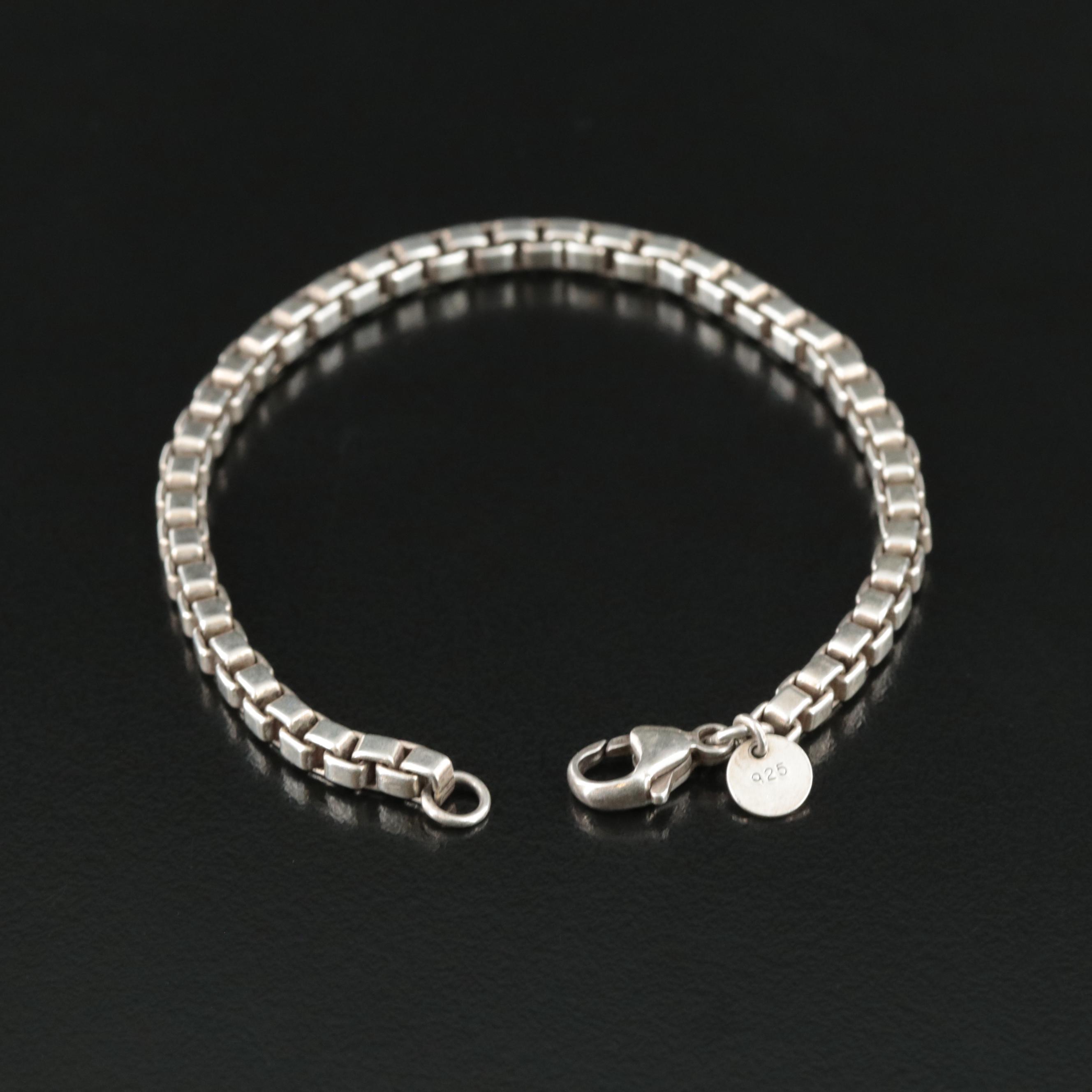 Tiffany & Co. Sterling Venetian Box Link Bracelet