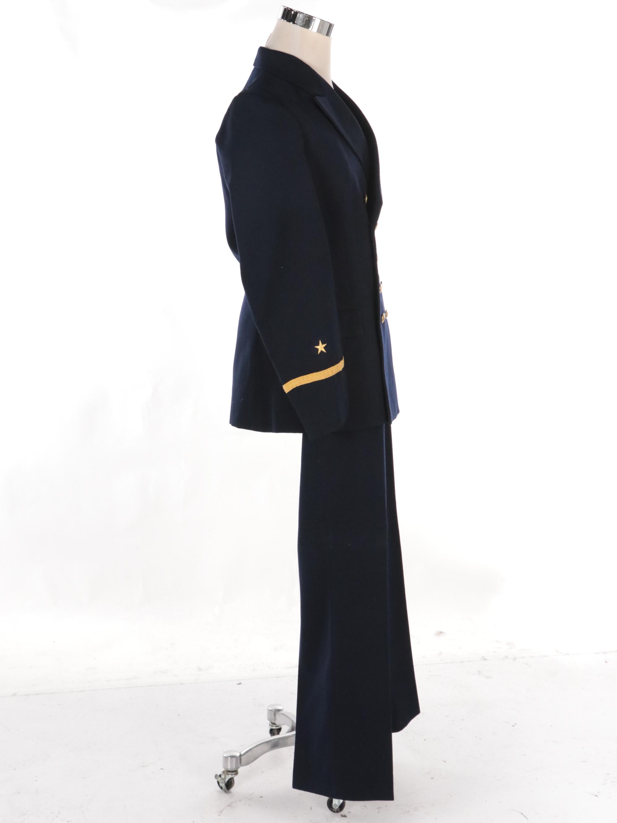 Cold War Era East German Volksmarine Dress Uniforms and Leather Coat