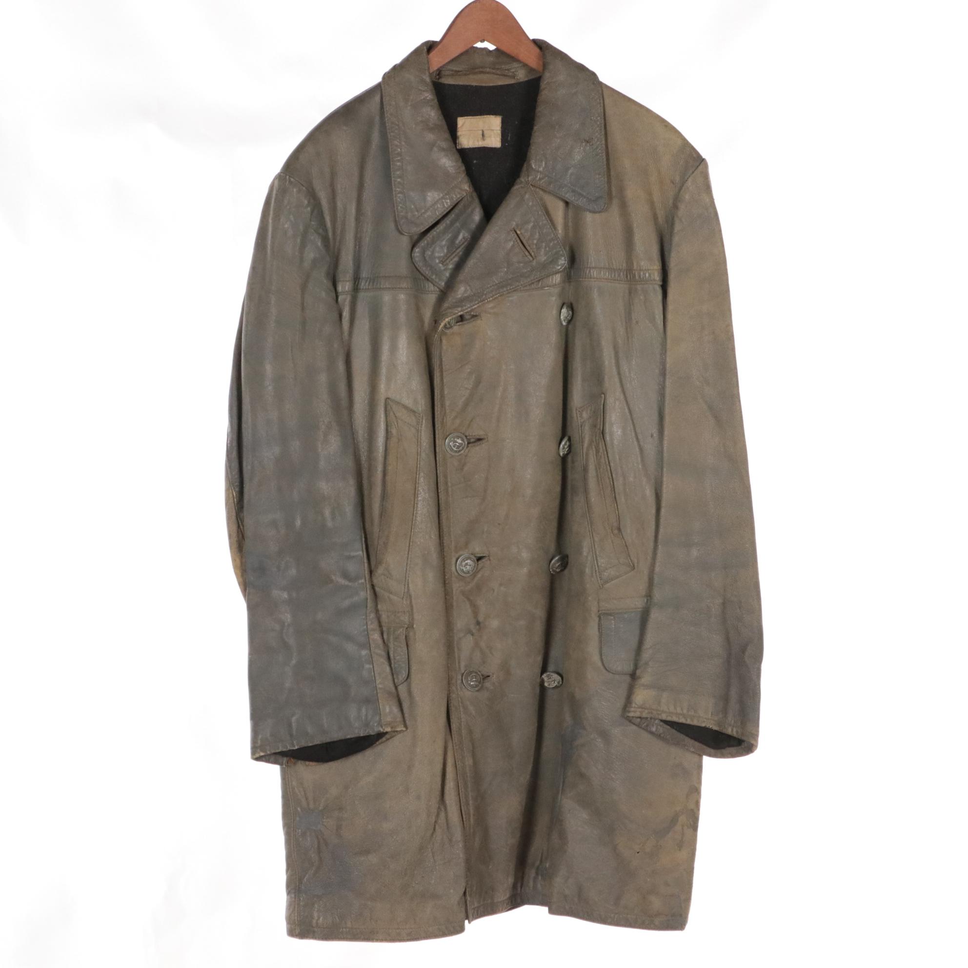 Cold War Era East German Volksmarine Dress Uniforms and Leather Coat