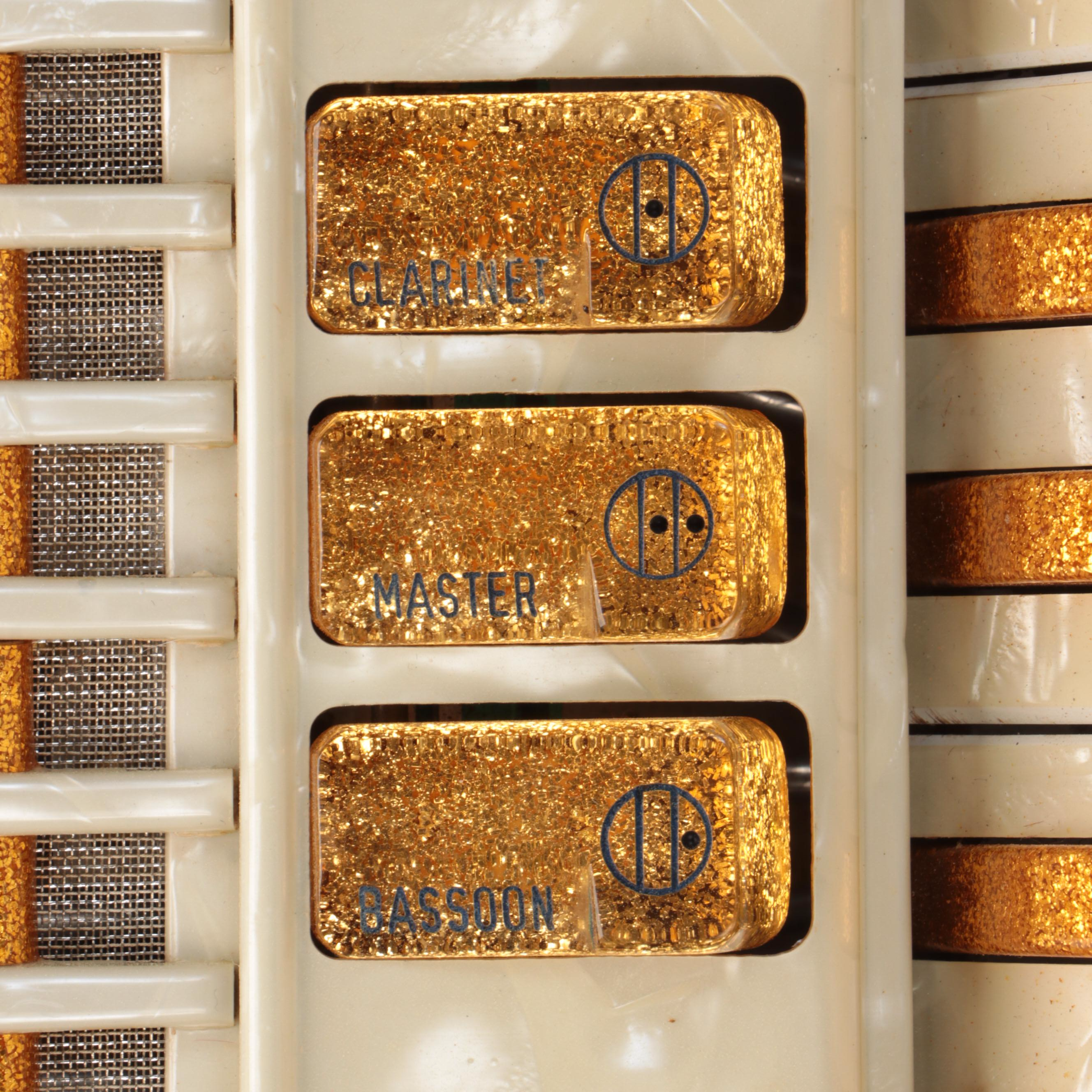 Italian Marco D'oro 41 Key Mother-of-Pearl Resin Piano Accordion