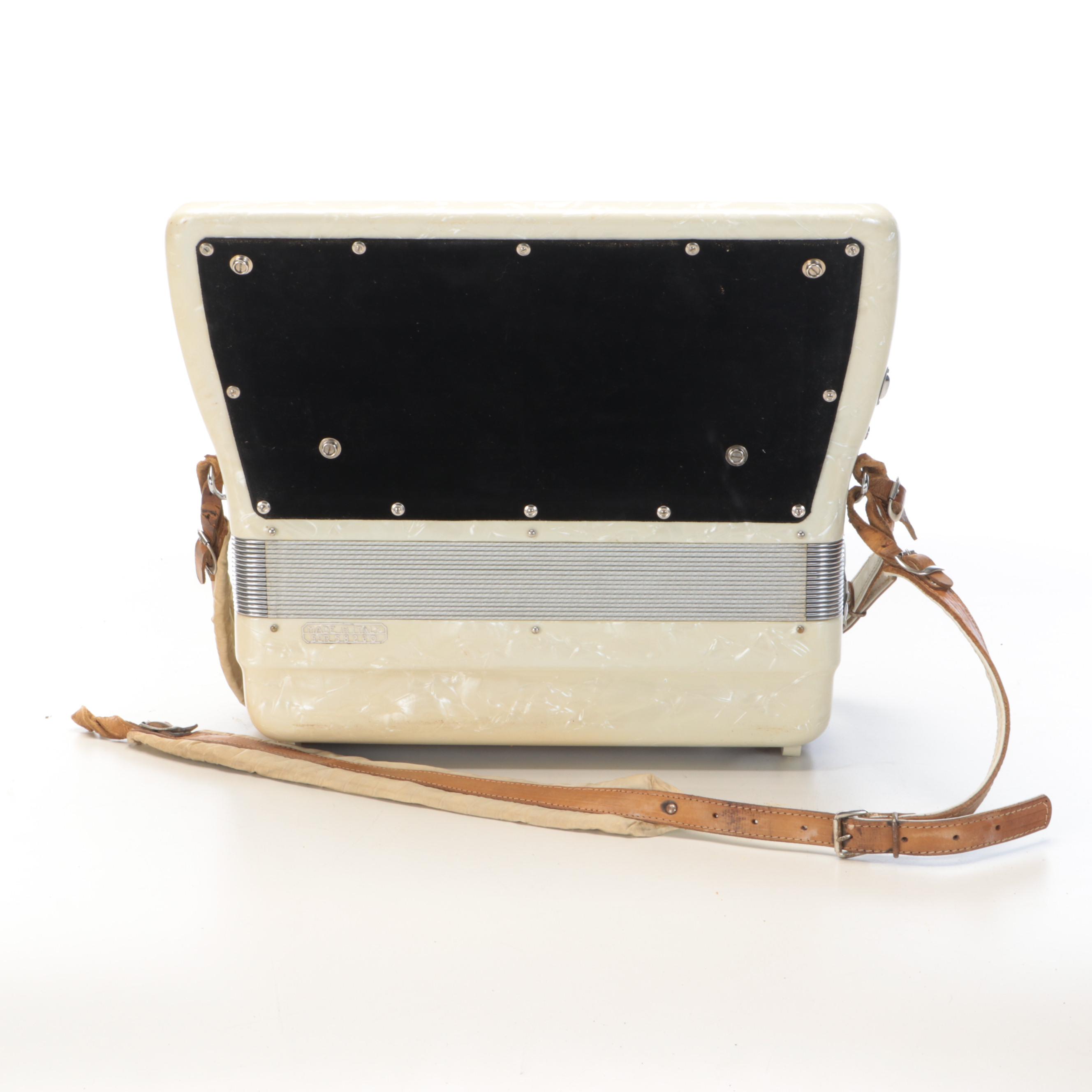 Italian Marco D'oro 41 Key Mother-of-Pearl Resin Piano Accordion