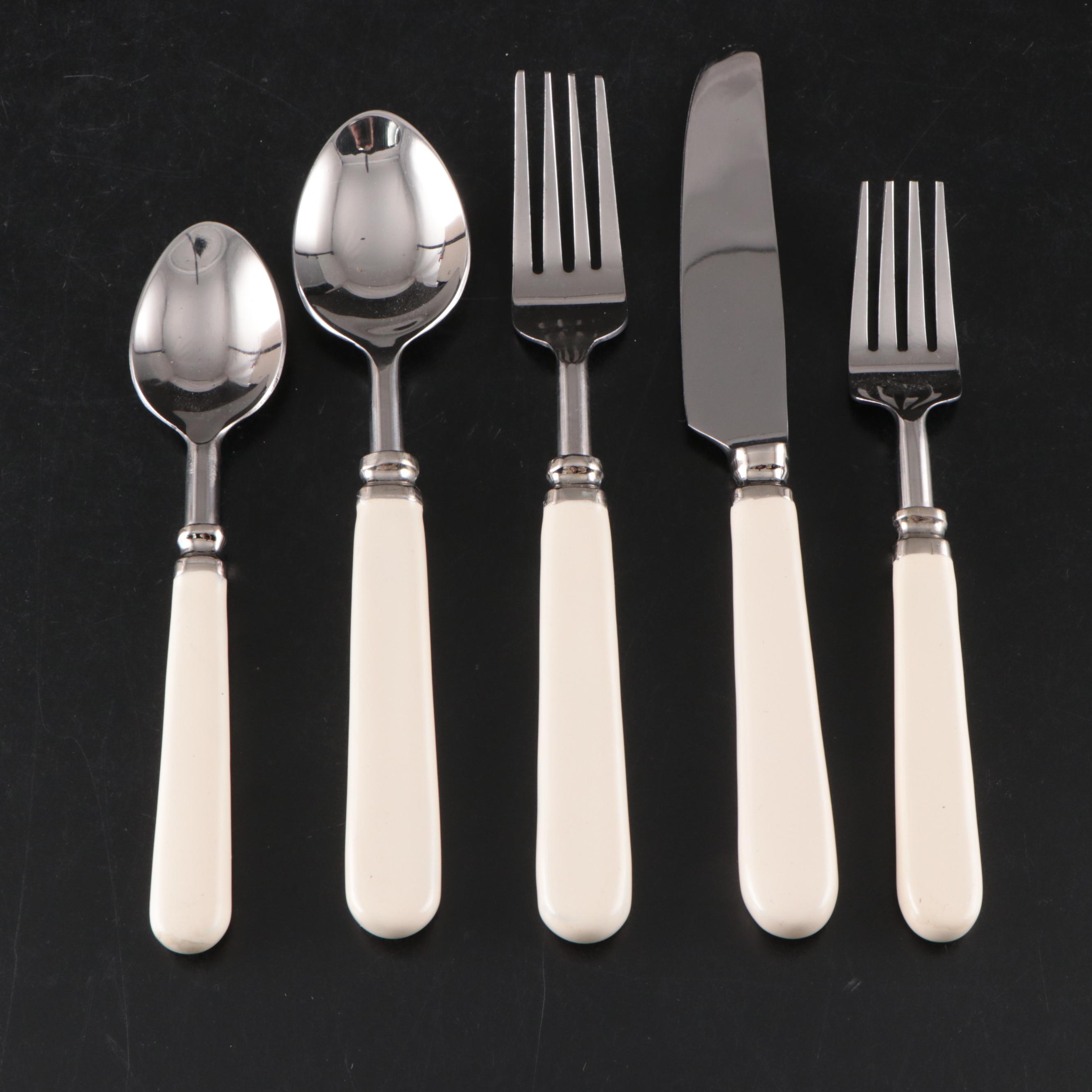 Williams-Sonoma "Solano" Enameled Brass and Stainless Steel Flatware, 2013-2014