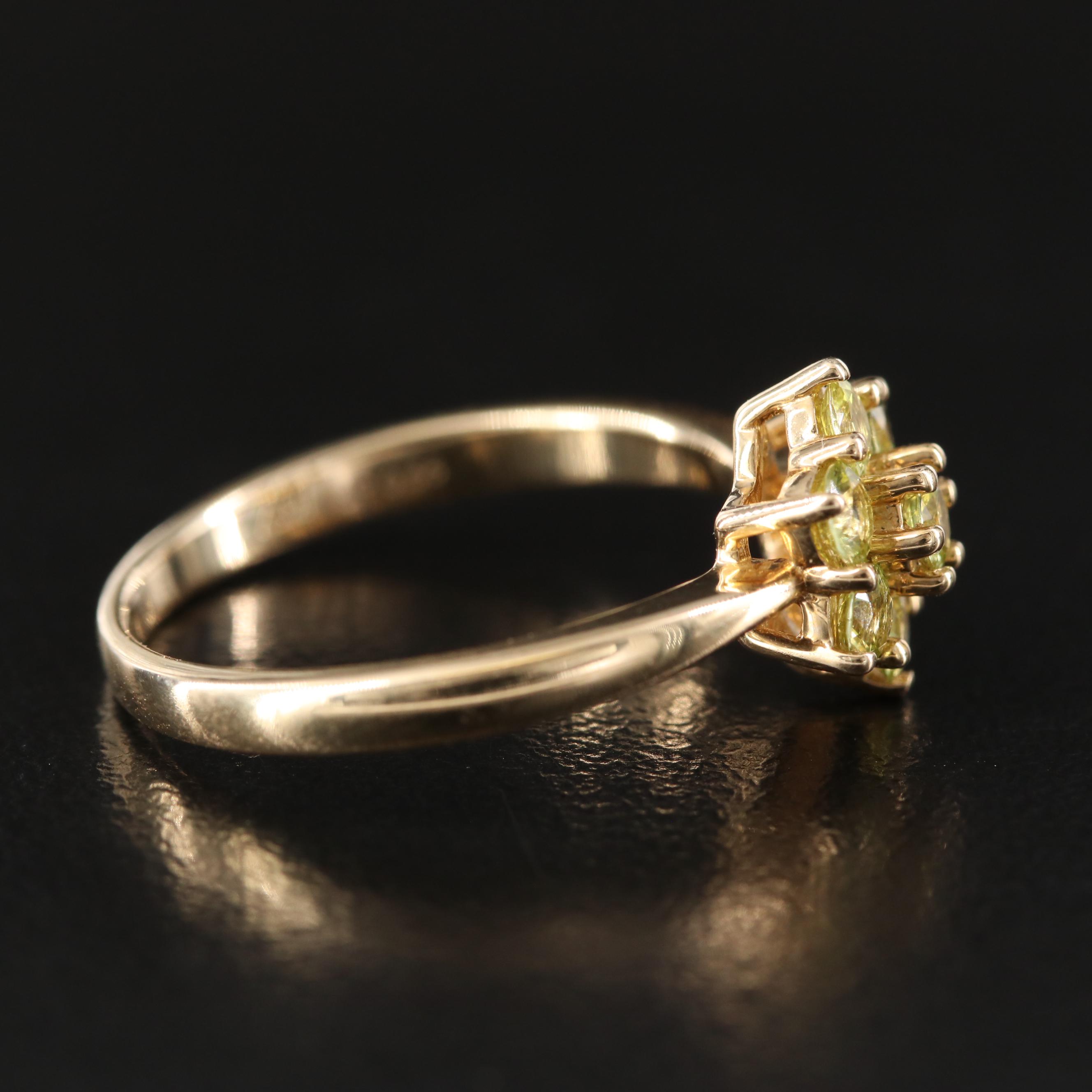14K Pallasitic Peridot Ring