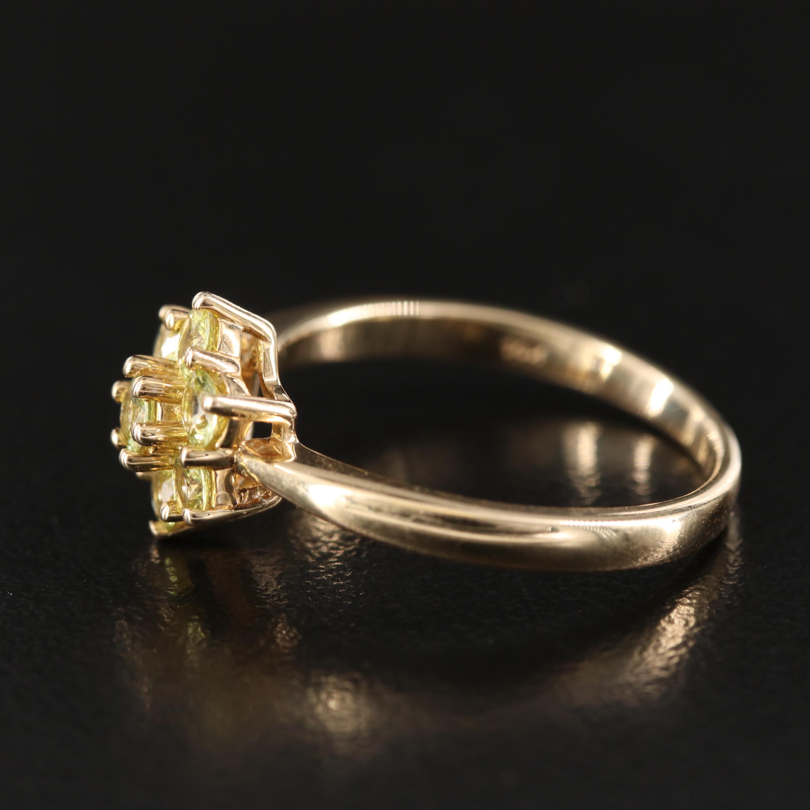 14K Pallasitic Peridot Ring