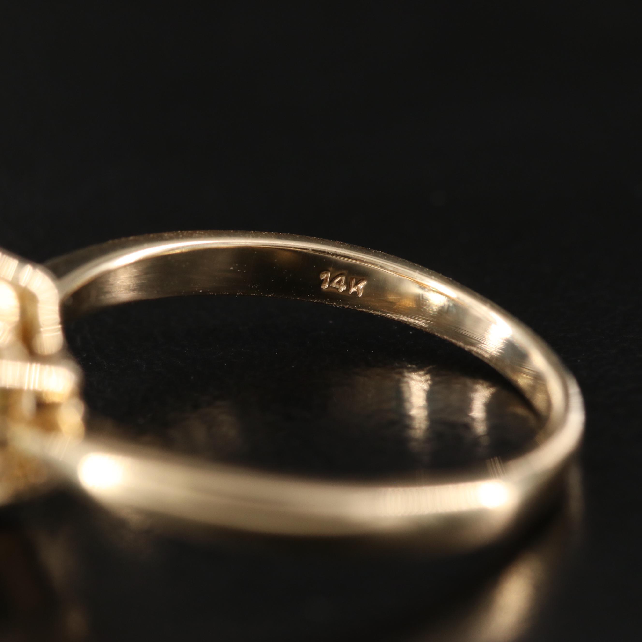 14K Pallasitic Peridot Ring