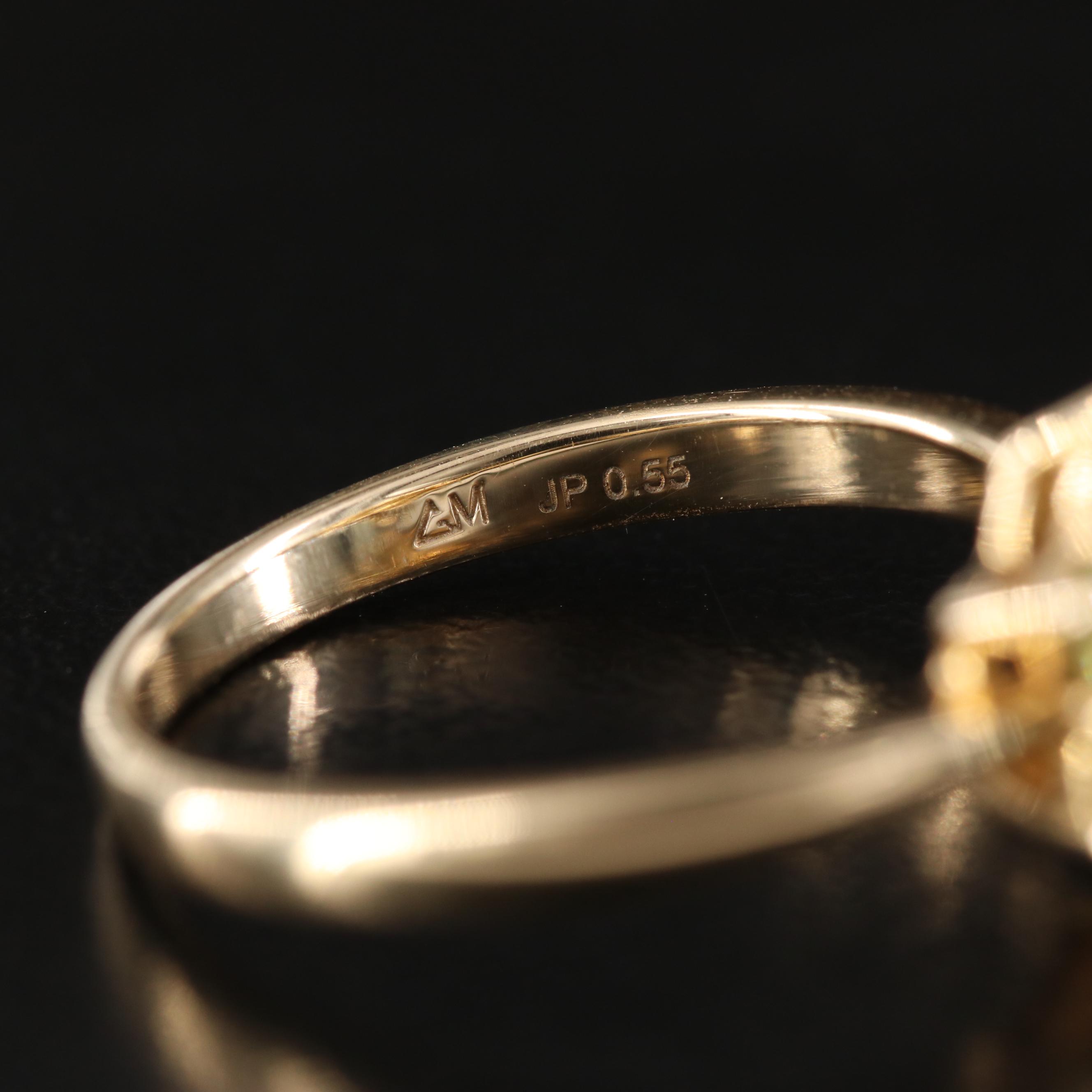 14K Pallasitic Peridot Ring