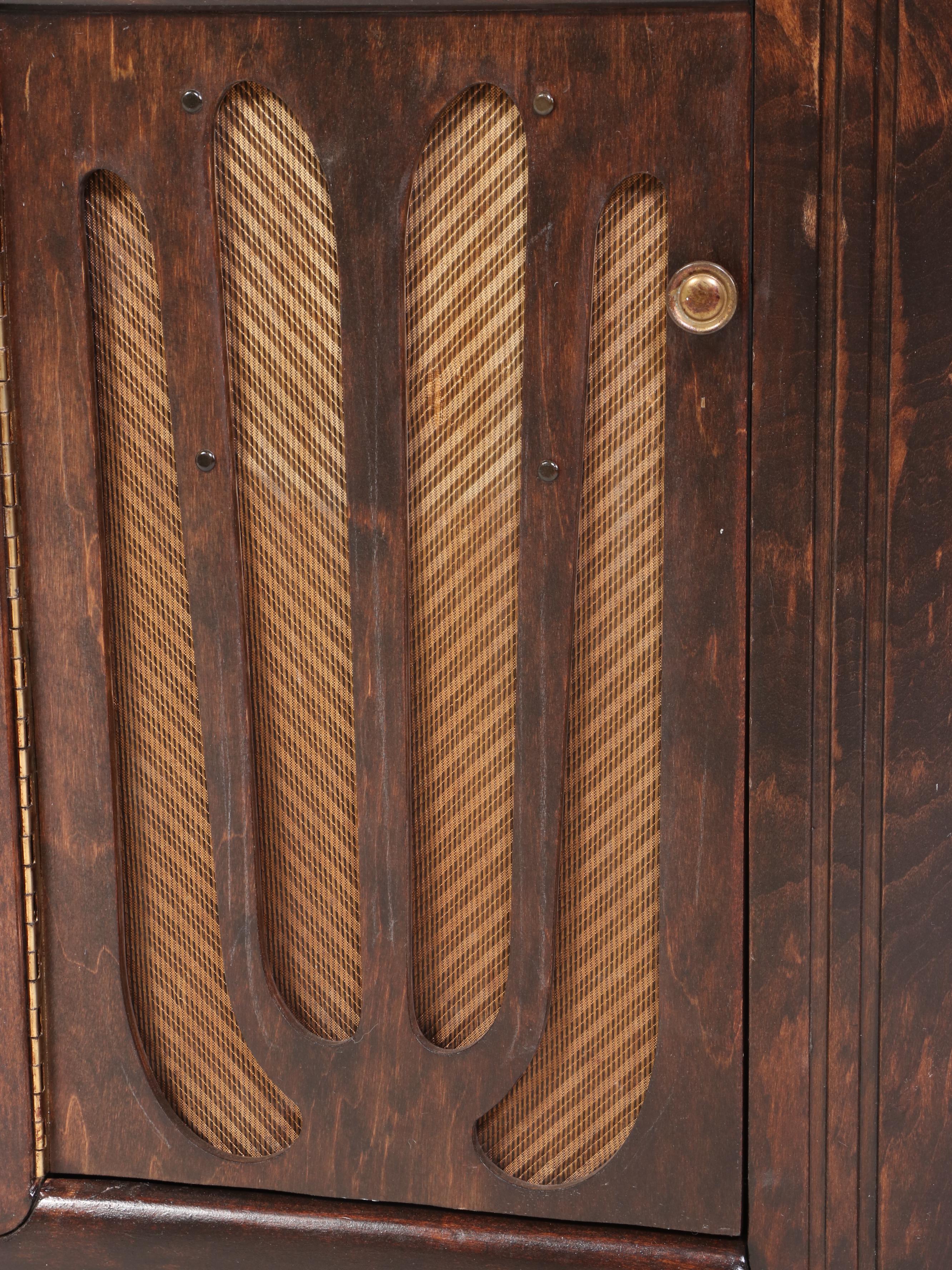 Philco Art Deco Console Radio Converted Cabinet, Early 20th Century