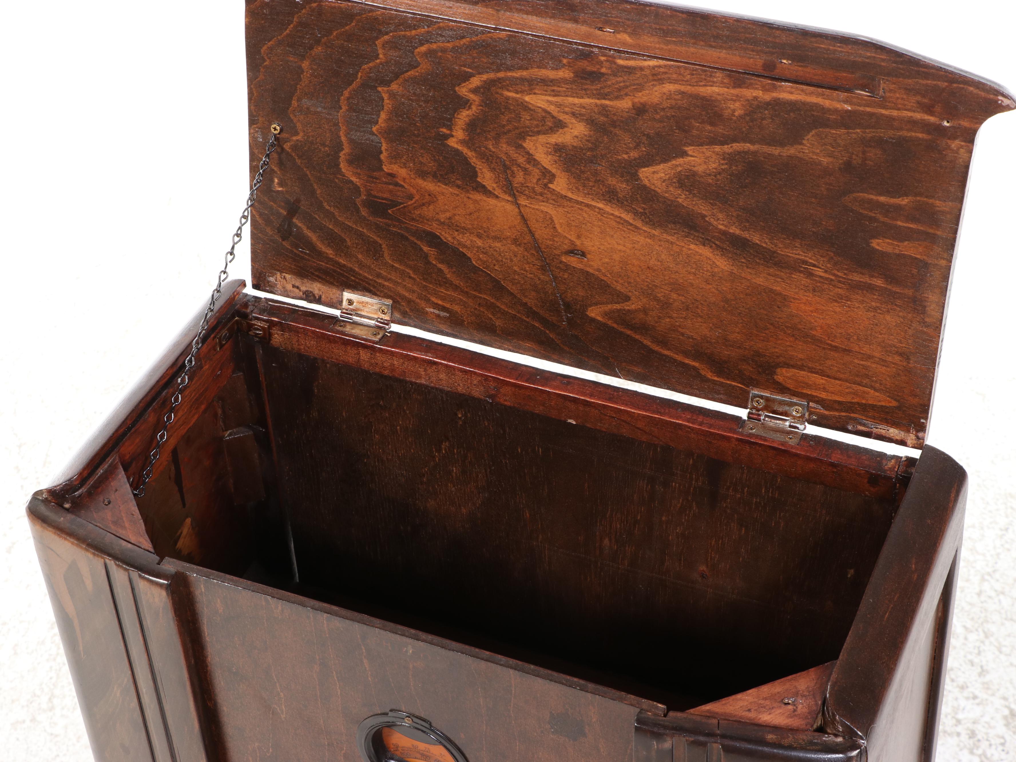 Philco Art Deco Console Radio Converted Cabinet, Early 20th Century