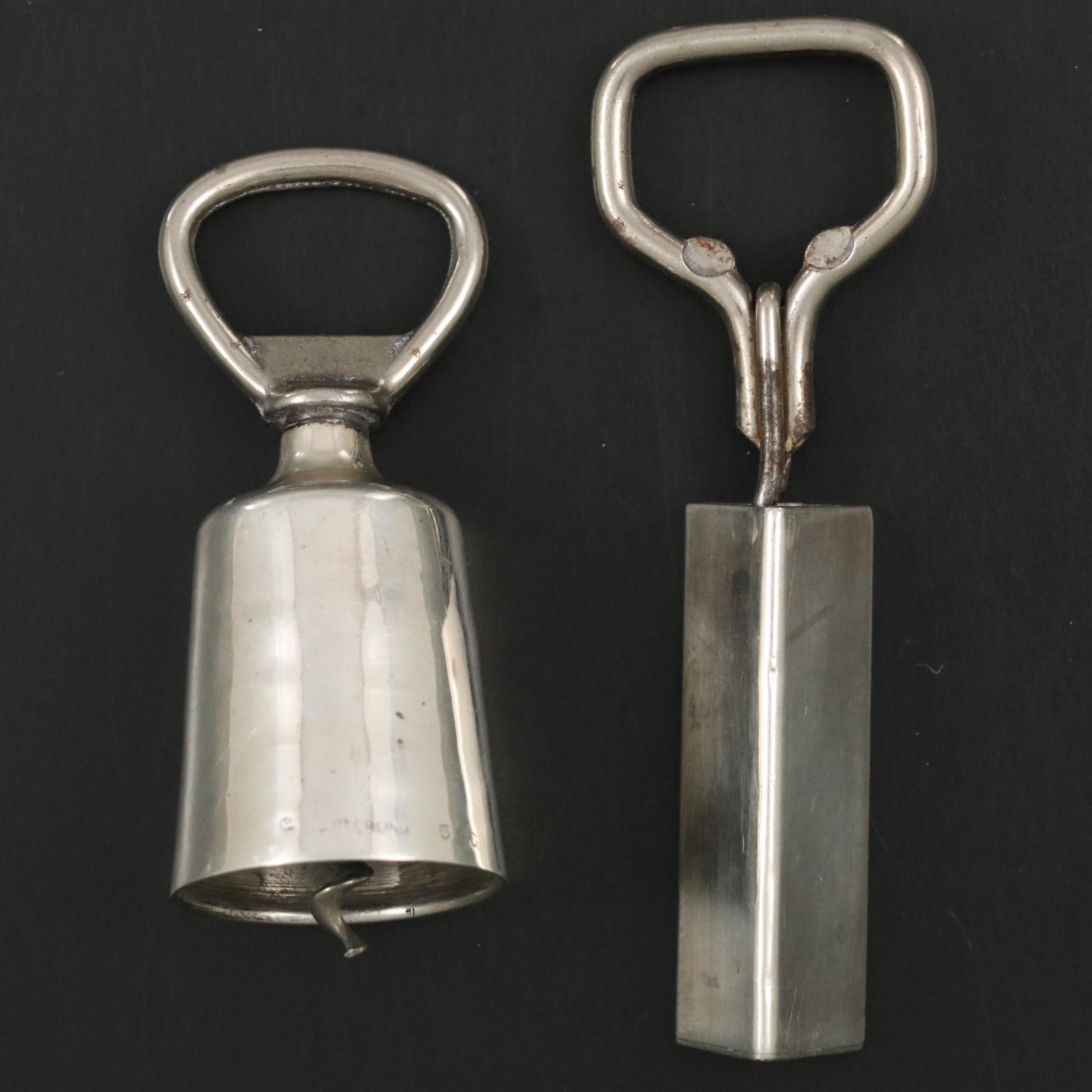 Currier & Roby Sterling and Metal Bottle Opener with Other Bar Tools