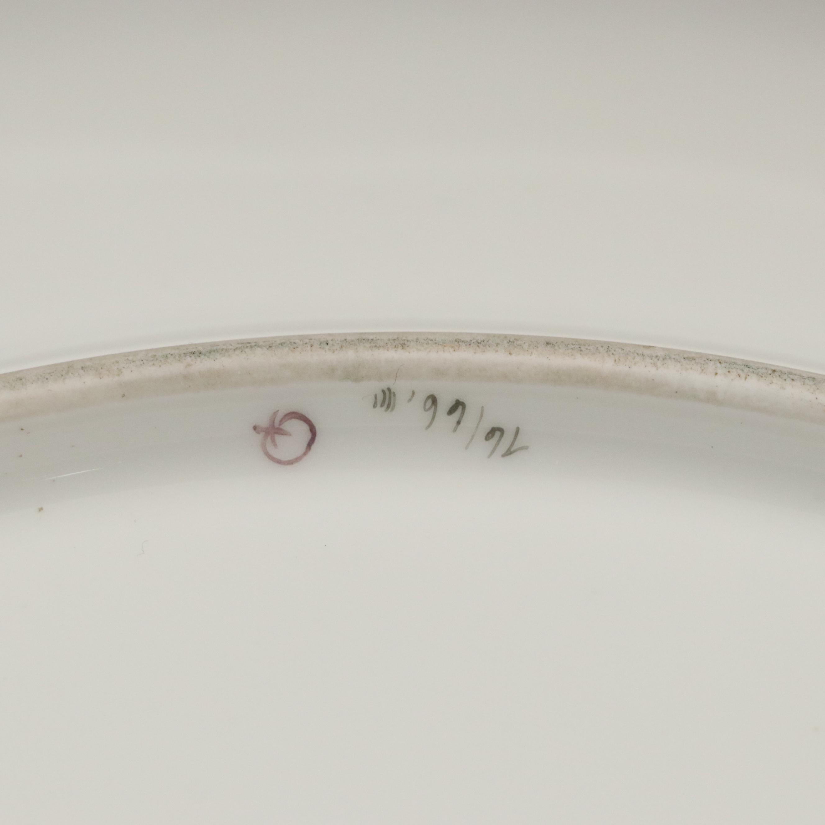 KPM Berlin HandPainted Lily Motif Porcelain Platter, 19th Century