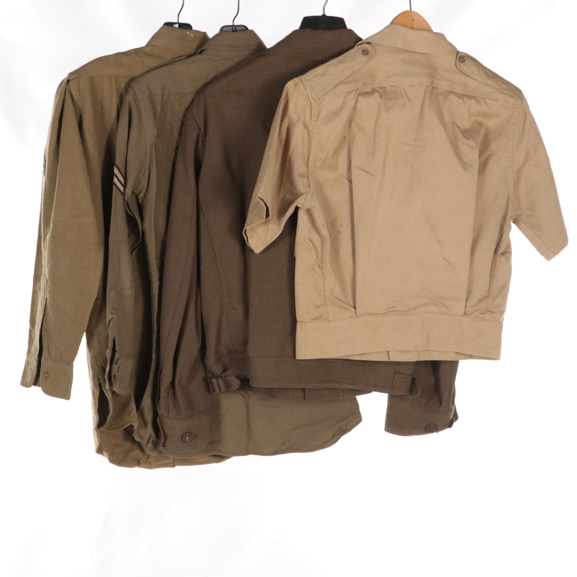 WWII Era/Other US Army Ike Jacket and Uniform Shirts