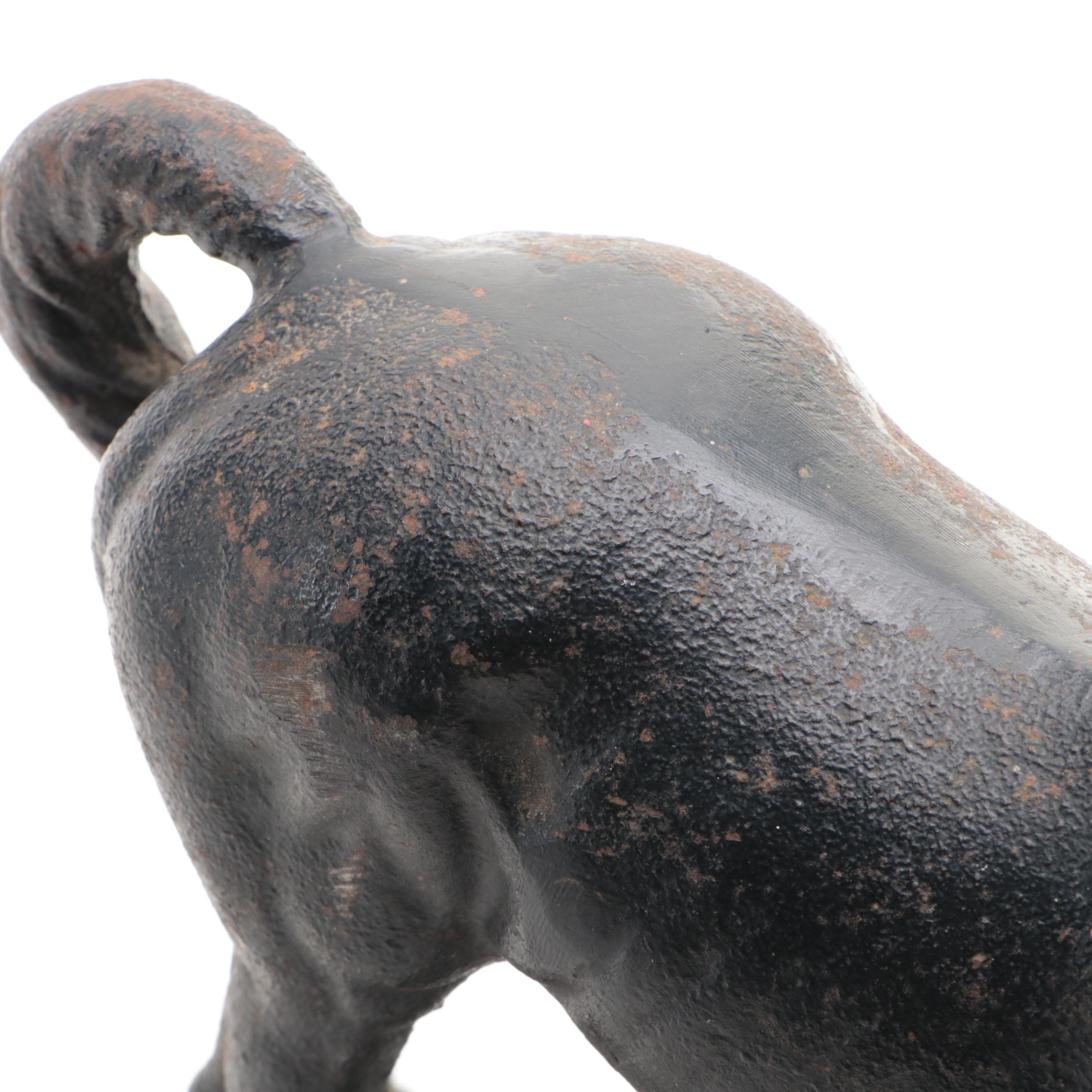 Cast Iron Horse Sculpture in Black, 20th Century