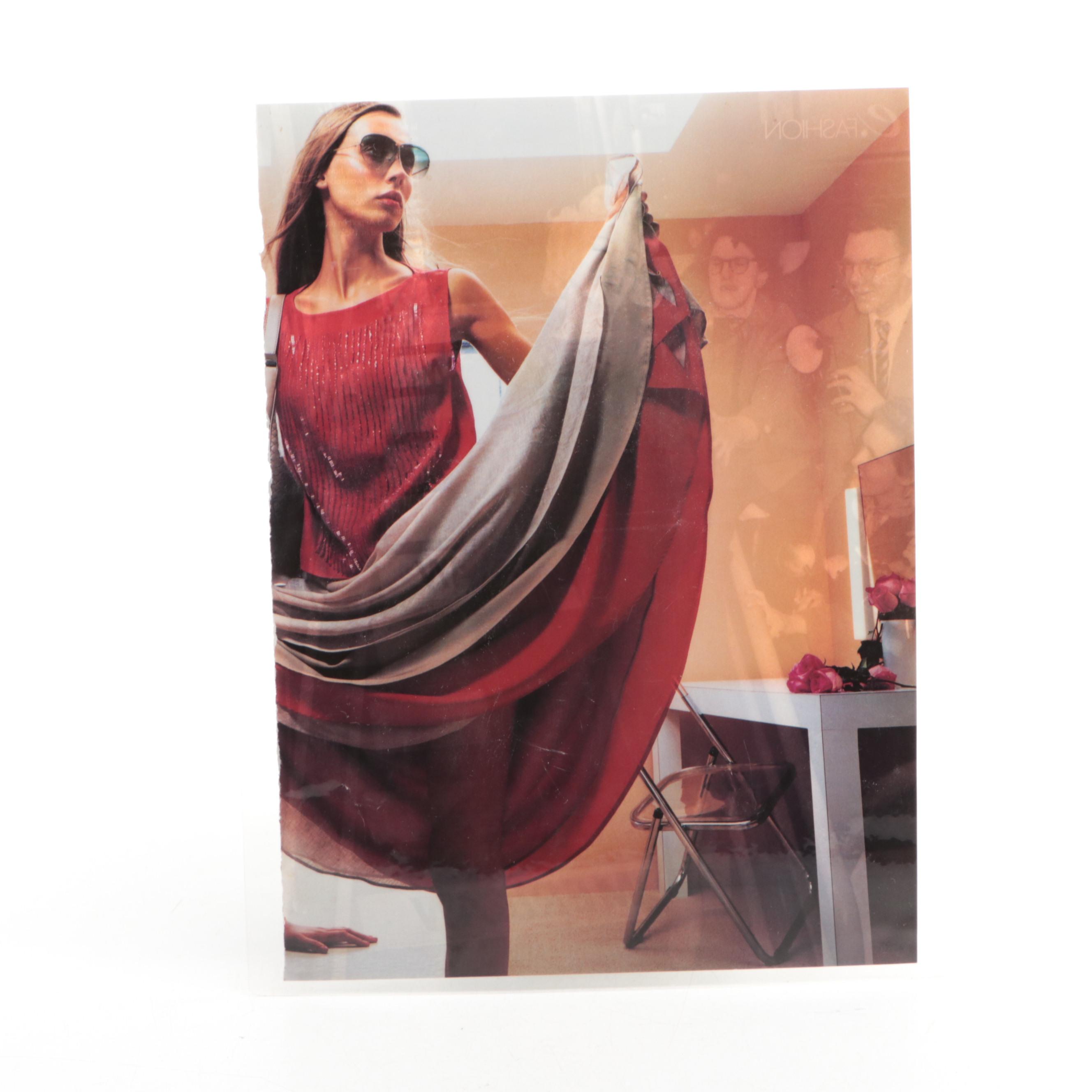 E. Fashion Magazine Page of Marilyn Monroe Boarding Airplane