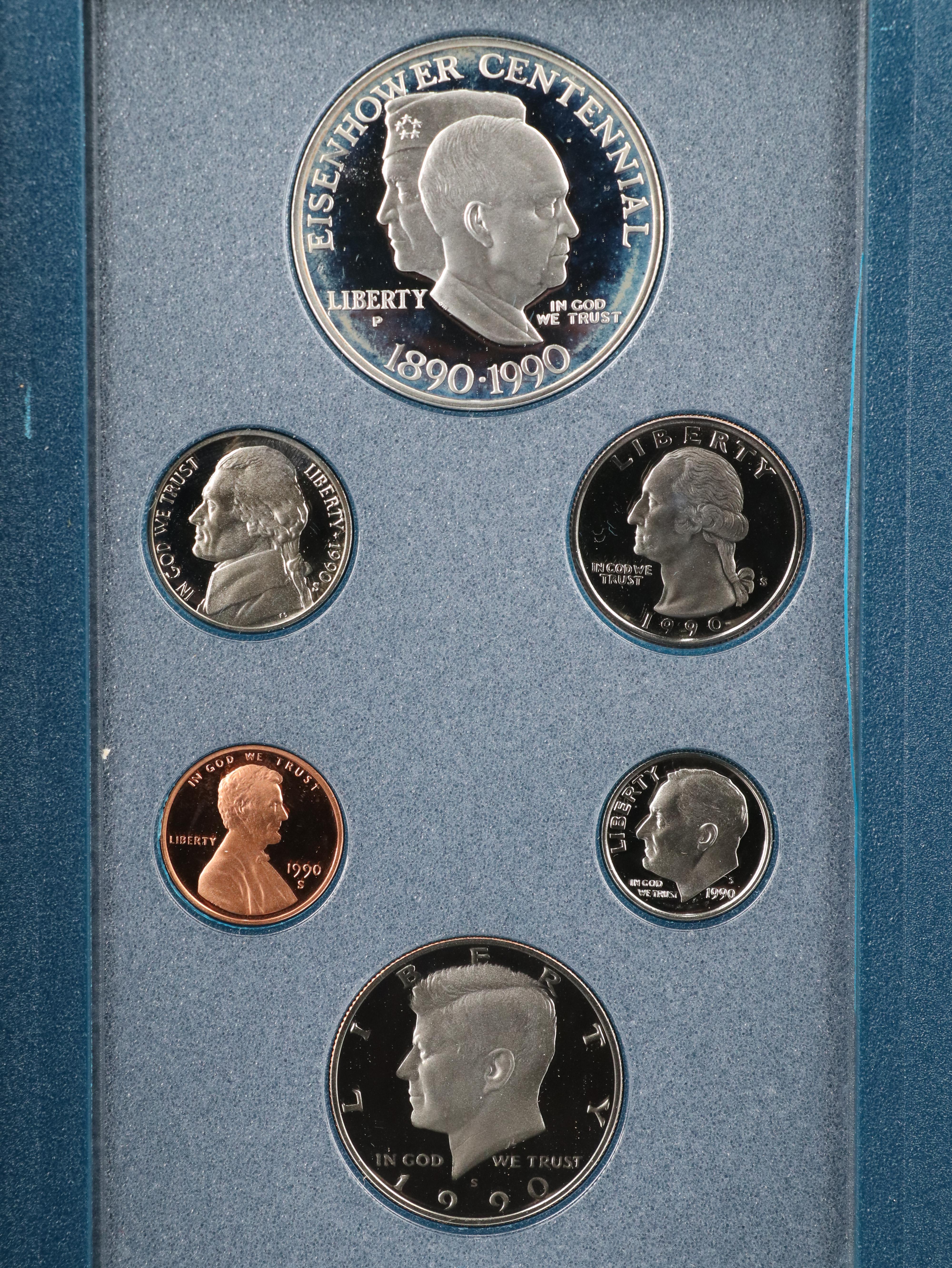 Five Different United States Prestige Mint Sets Including 1990