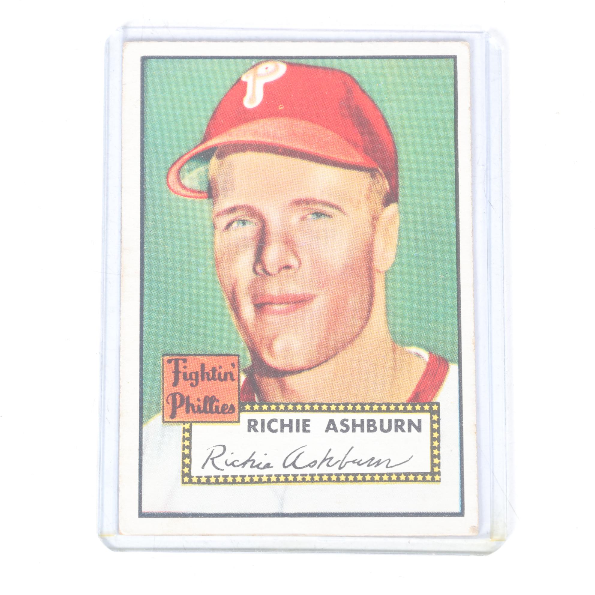 1952 Topps #216 Richie Ashburn and  #246 George Kell Baseball Cards