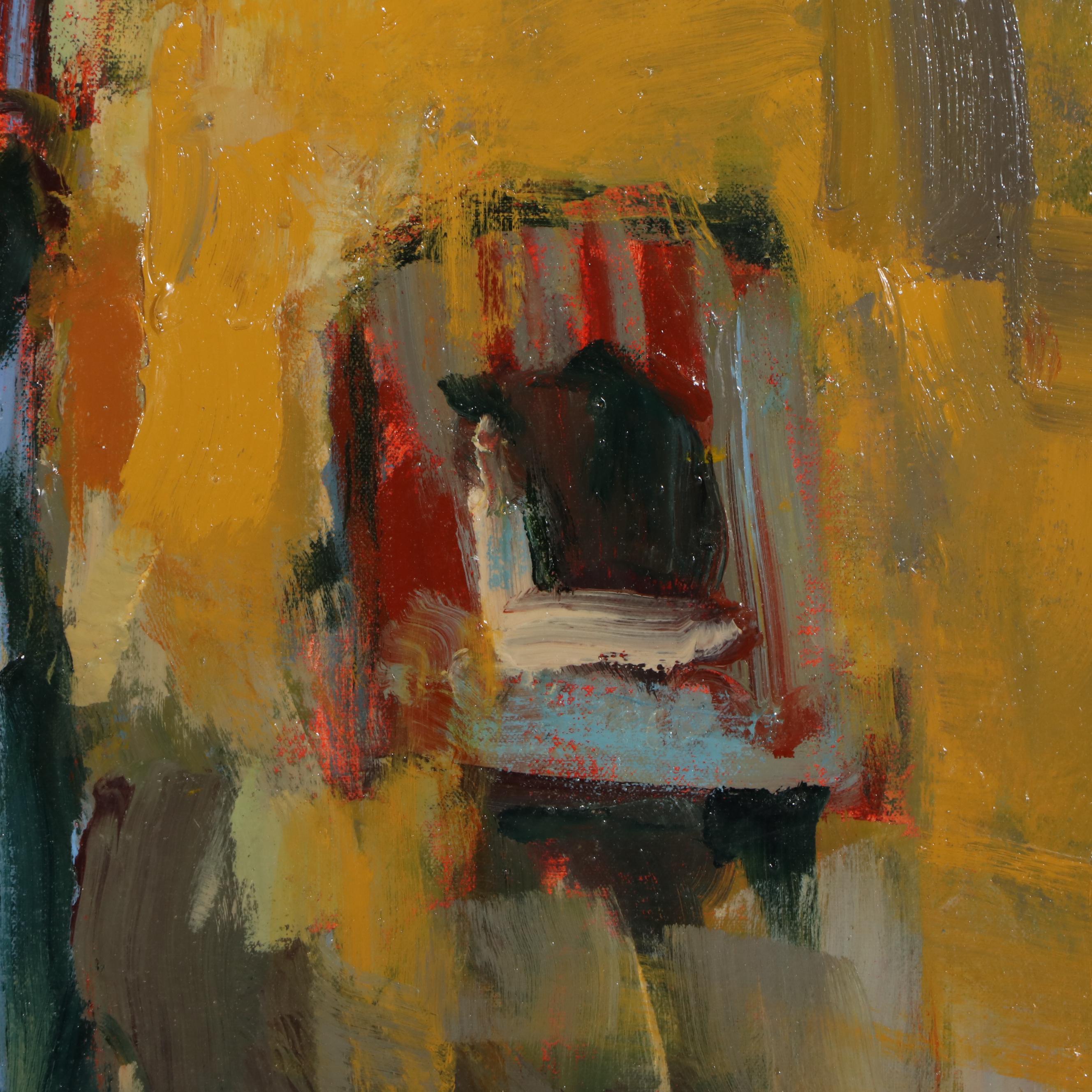 Donna Talerico Stylized Cityscape Oil Painting, 21st Century