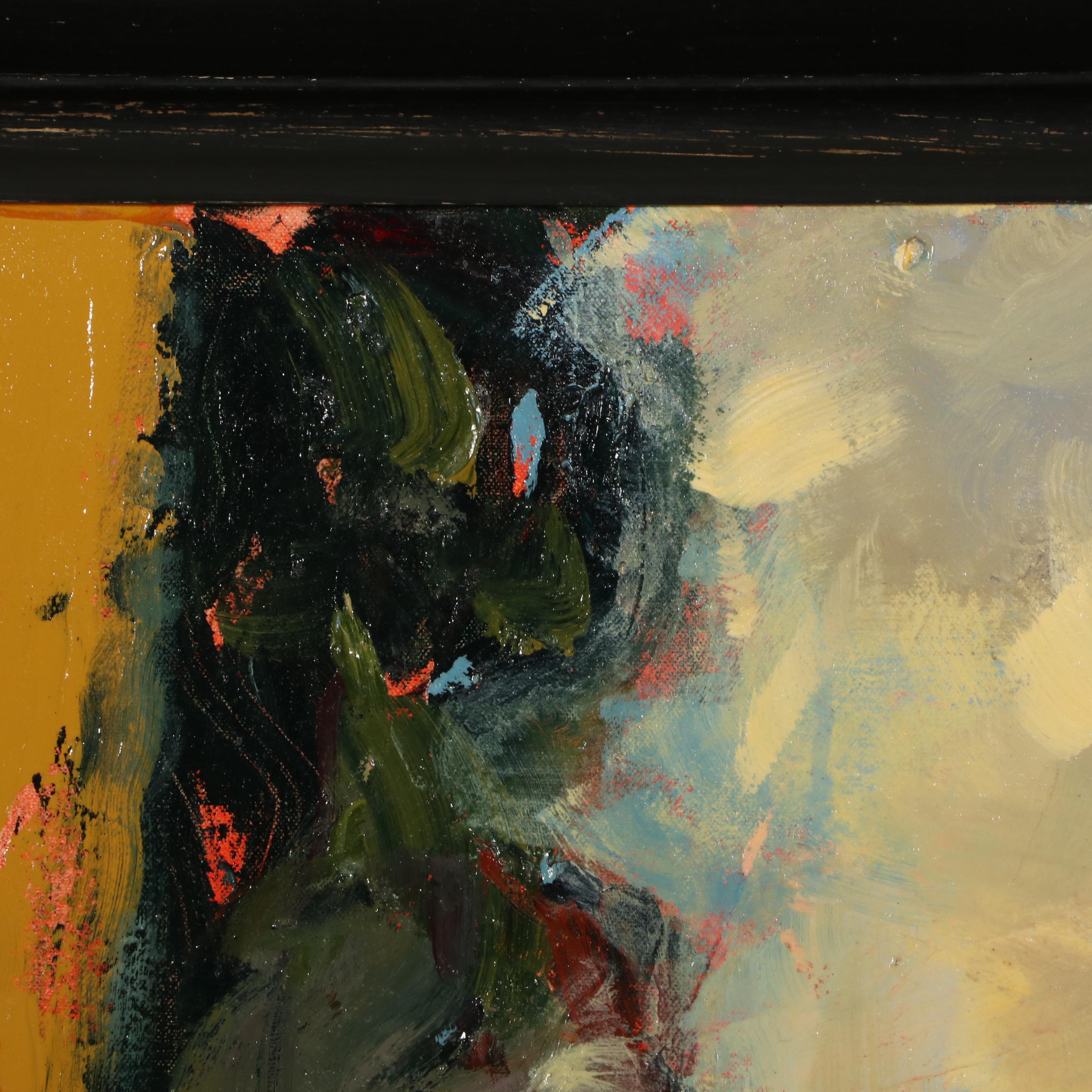 Donna Talerico Stylized Cityscape Oil Painting, 21st Century