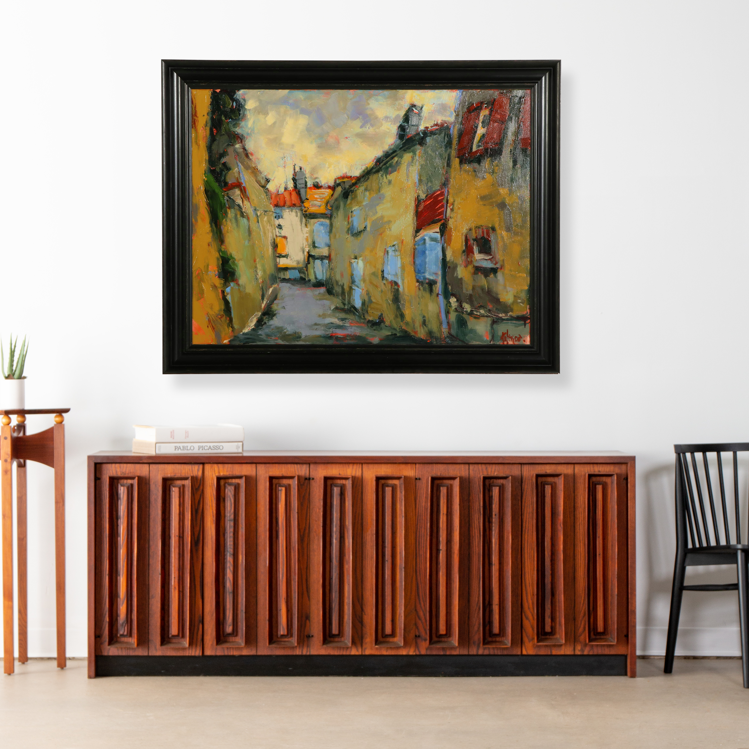 Donna Talerico Stylized Cityscape Oil Painting, 21st Century