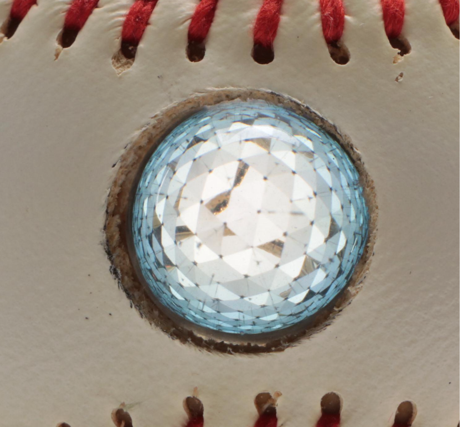 David Kalish Signed "Eye on the Ball" Baseball Kaleidoscope on Metal Bat Stand