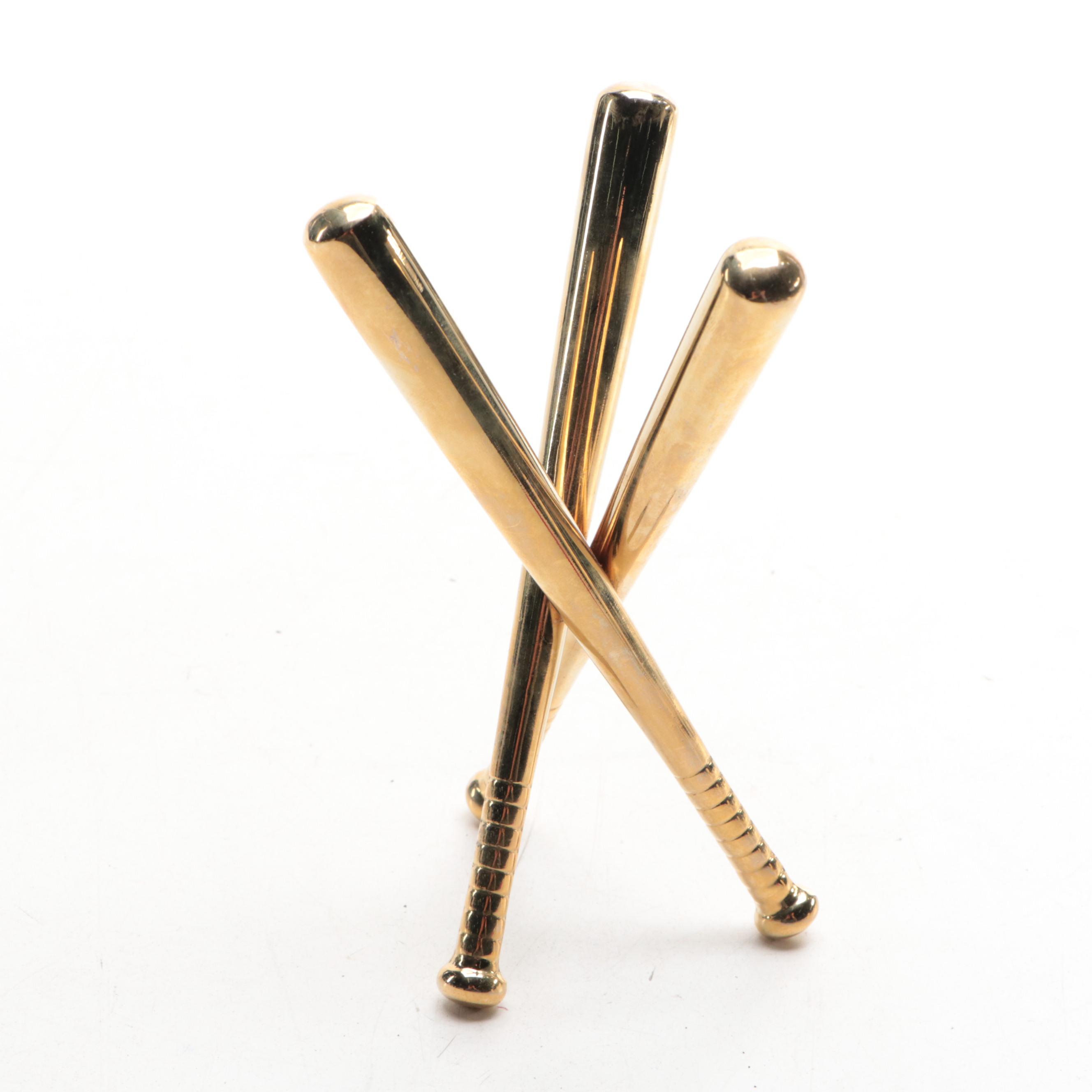 David Kalish Signed "Eye on the Ball" Baseball Kaleidoscope on Metal Bat Stand