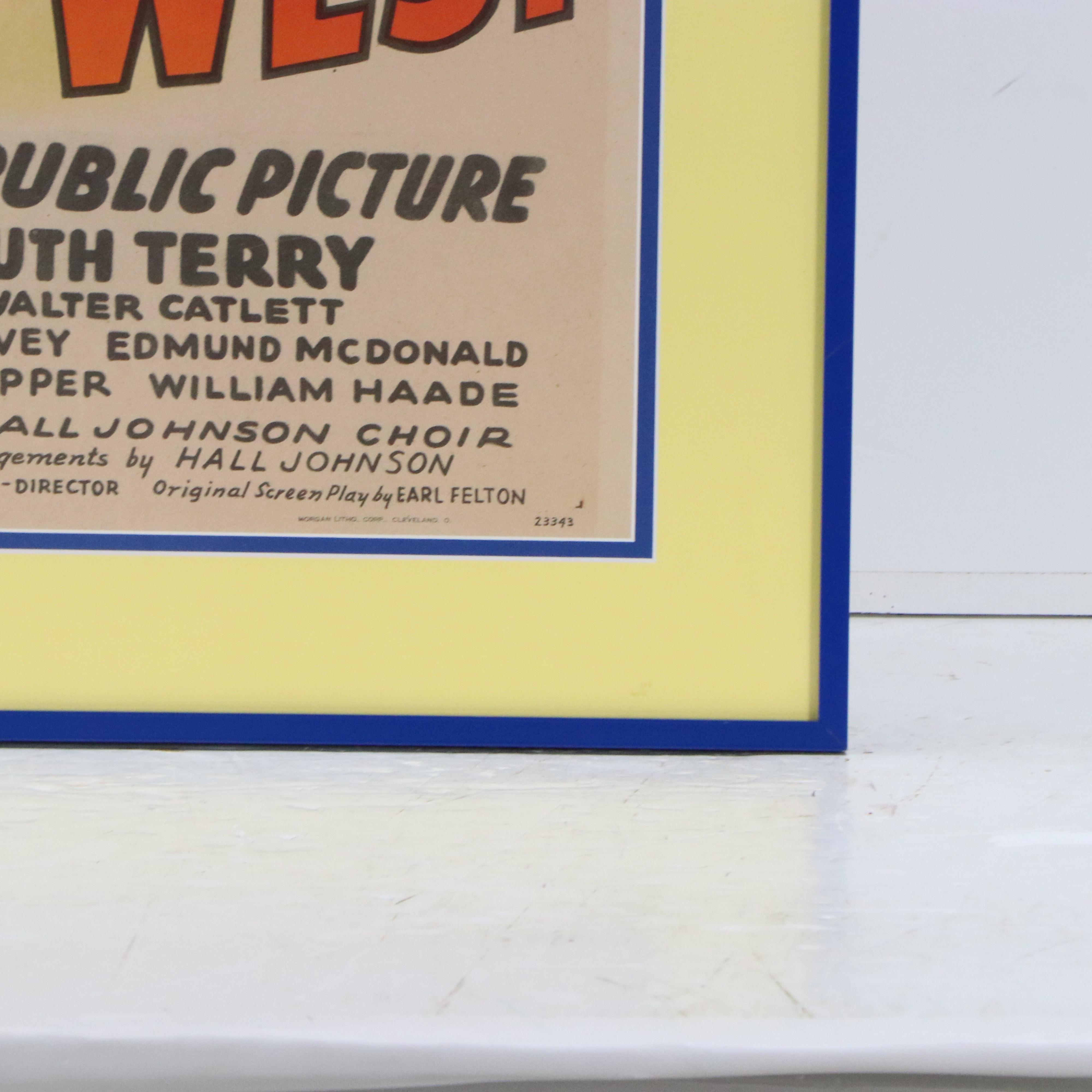 Seriolithograph Roy Rogers Movie Poster "Heart of the Golden West," 1942