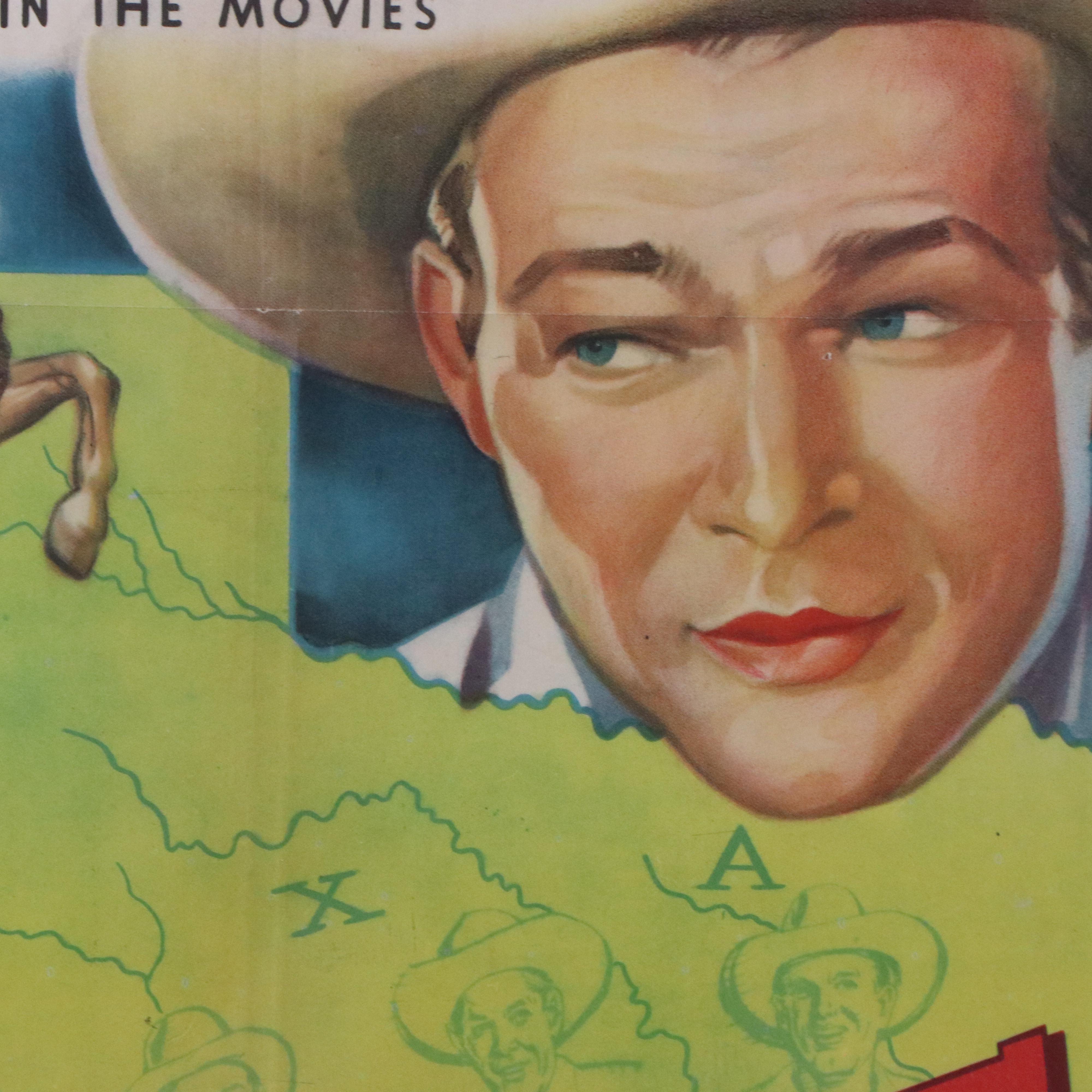 Seriolithograph Roy Rogers Movie Poster "Eyes of Texas," 1948