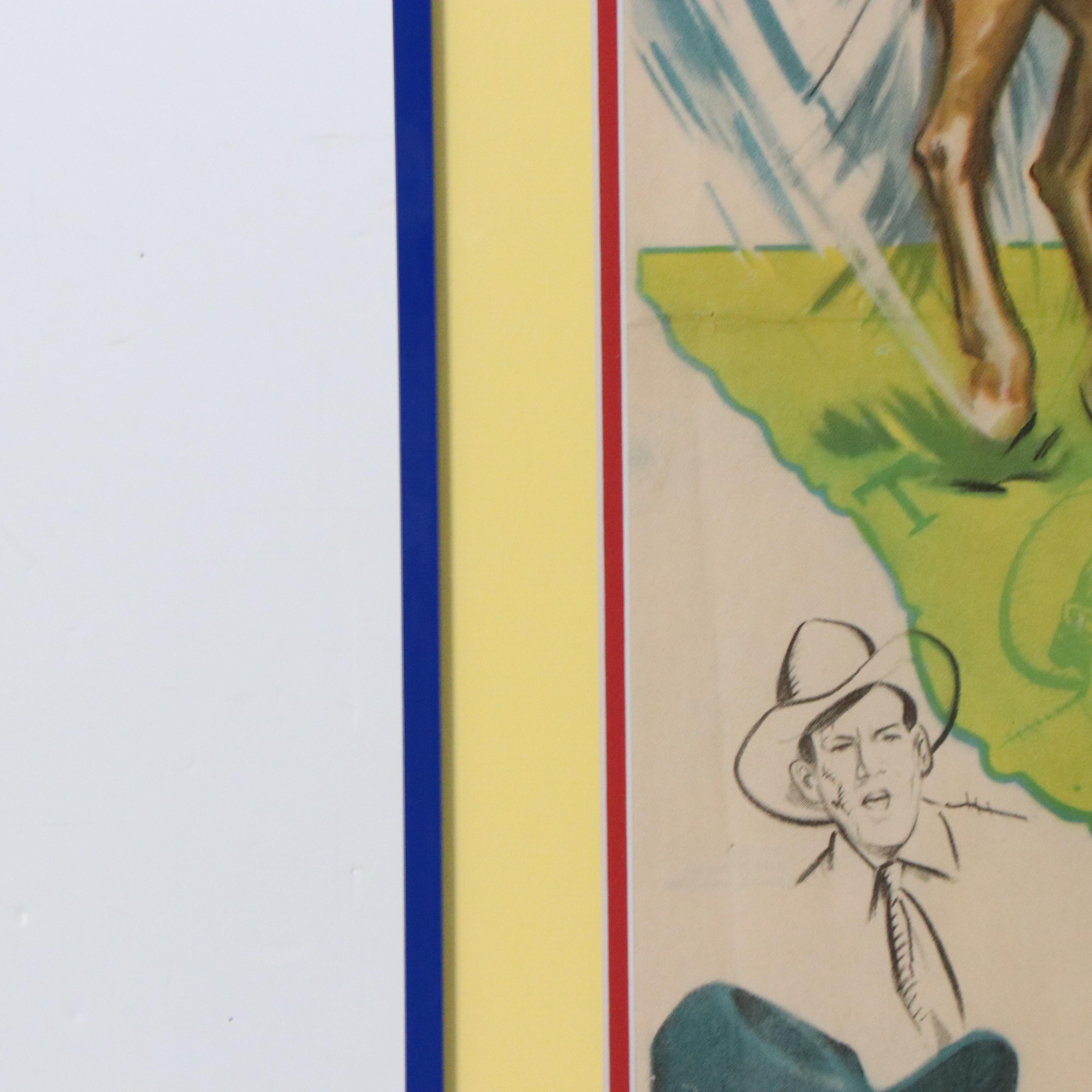 Seriolithograph Roy Rogers Movie Poster "Eyes of Texas," 1948