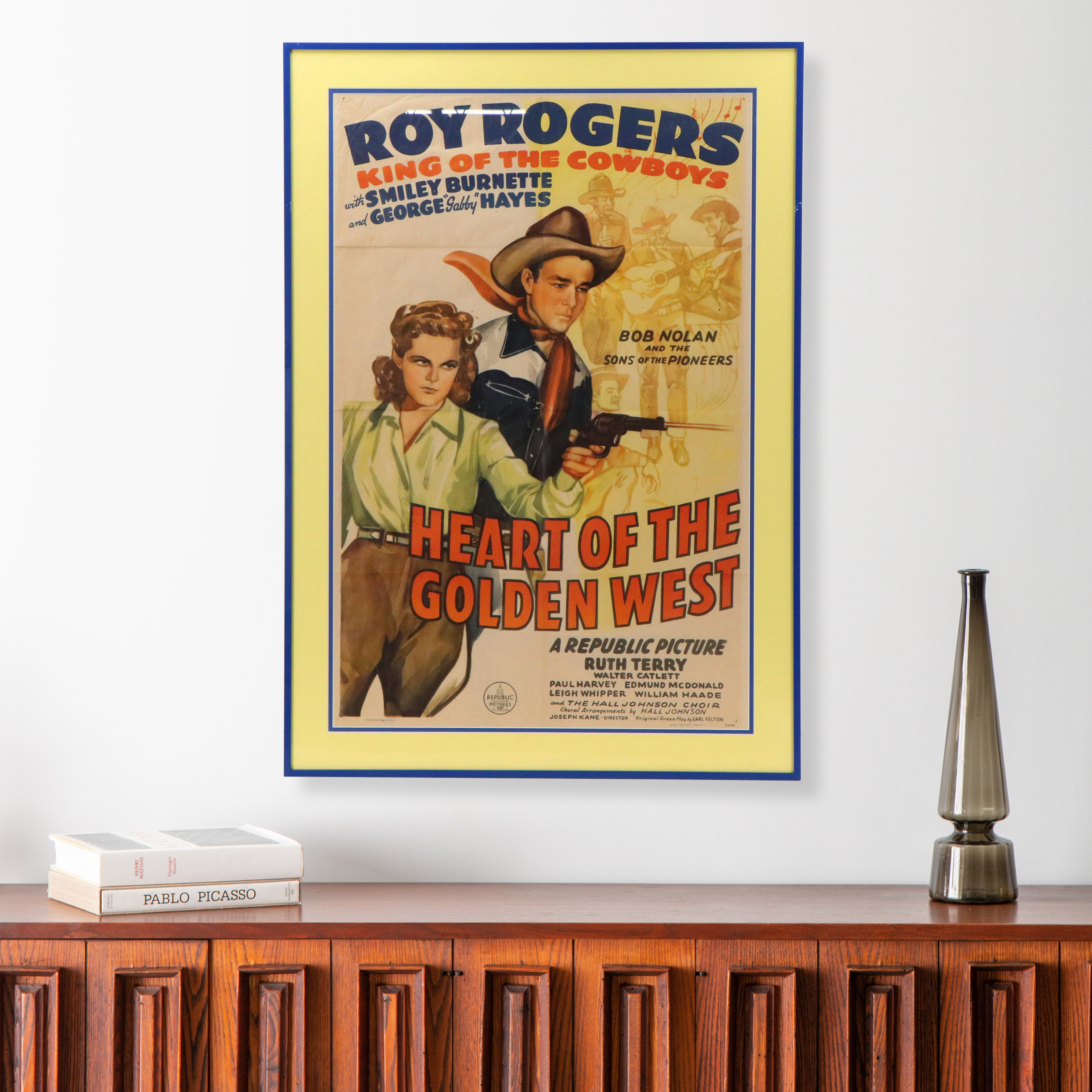 Seriolithograph Roy Rogers Movie Poster "Heart of the Golden West," 1942
