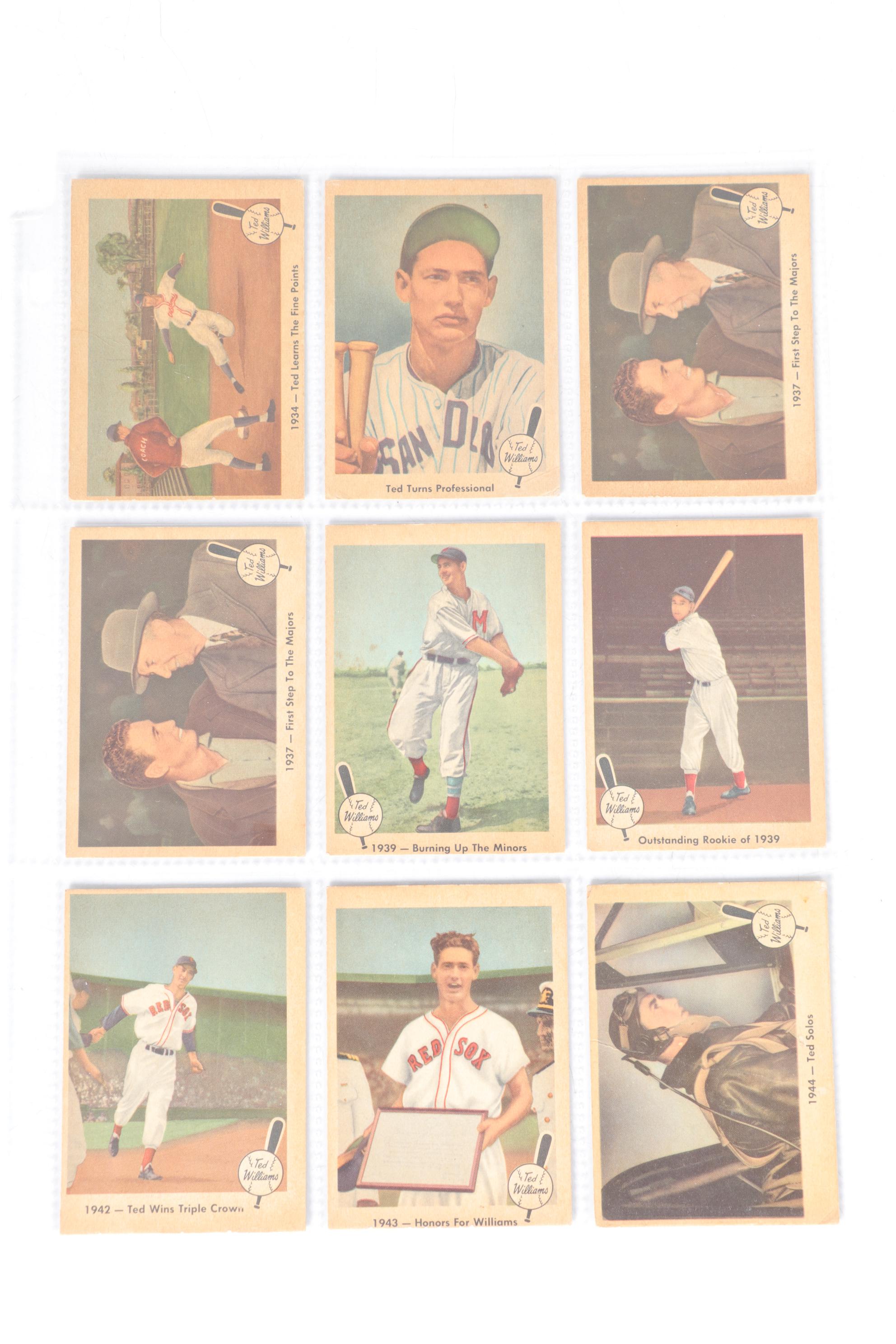 1959  Fleer "Baseball's Greatest" Ted Williams Trading Cards